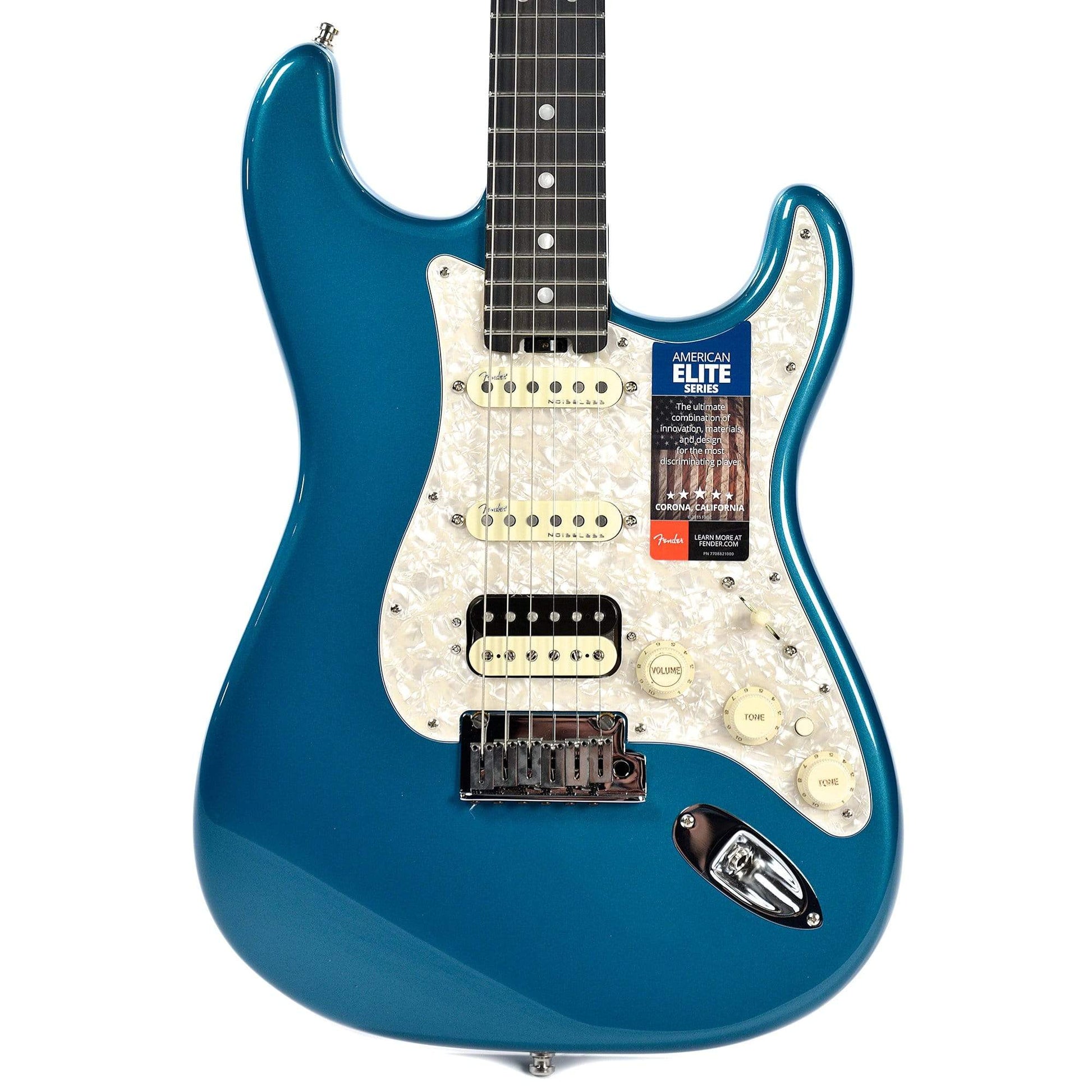 Fender American Elite Stratocaster HSS Shawbucker EB Ocean Turquoise Electric Guitars / Solid Body