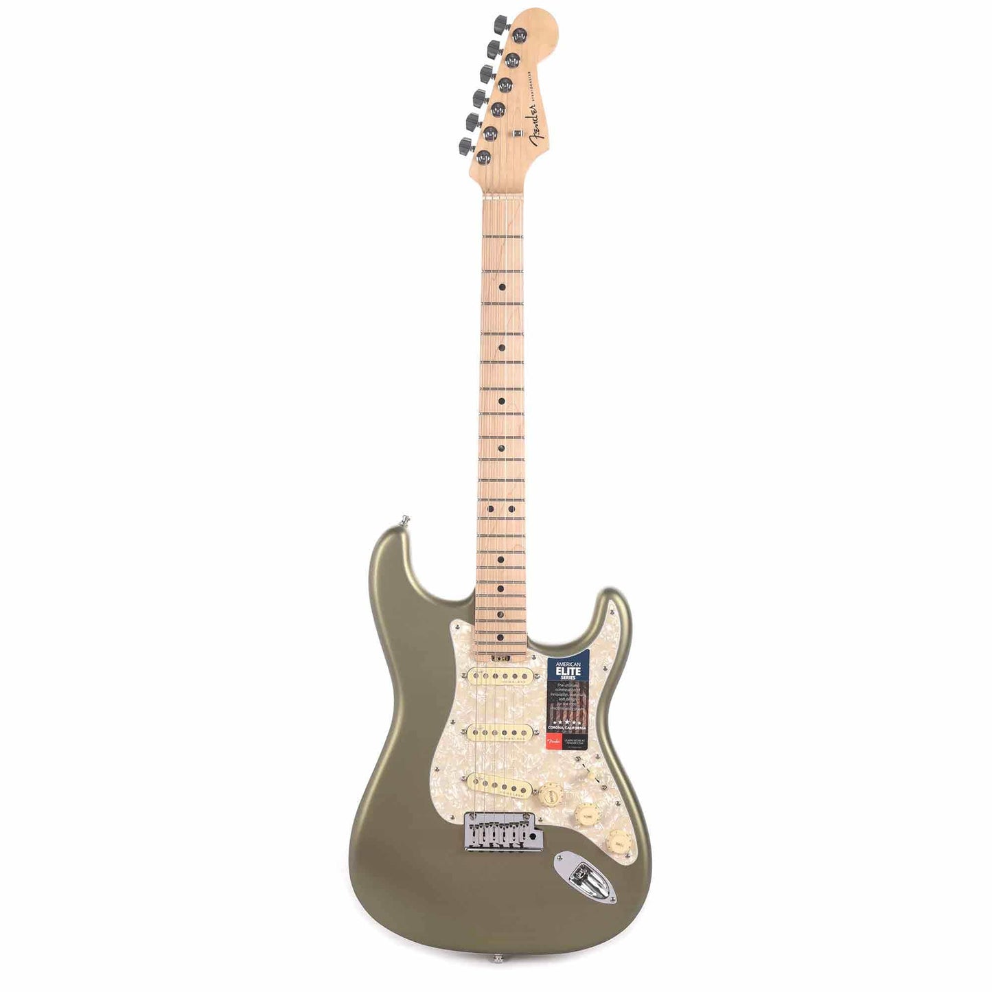Fender American Elite Stratocaster Satin Jade Pearl Metallic Electric Guitars / Solid Body