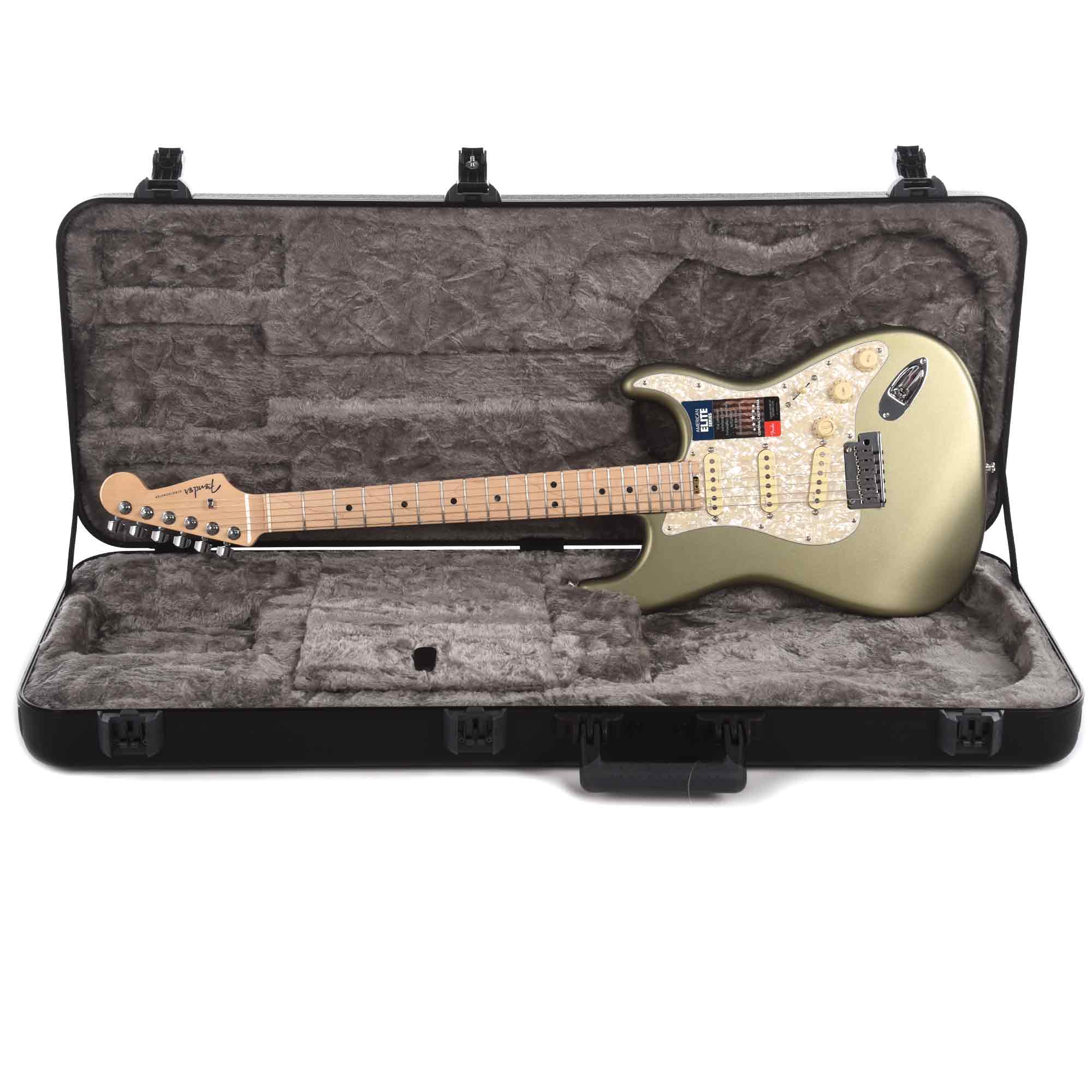 Fender American Elite Stratocaster Satin Jade Pearl Metallic Electric Guitars / Solid Body