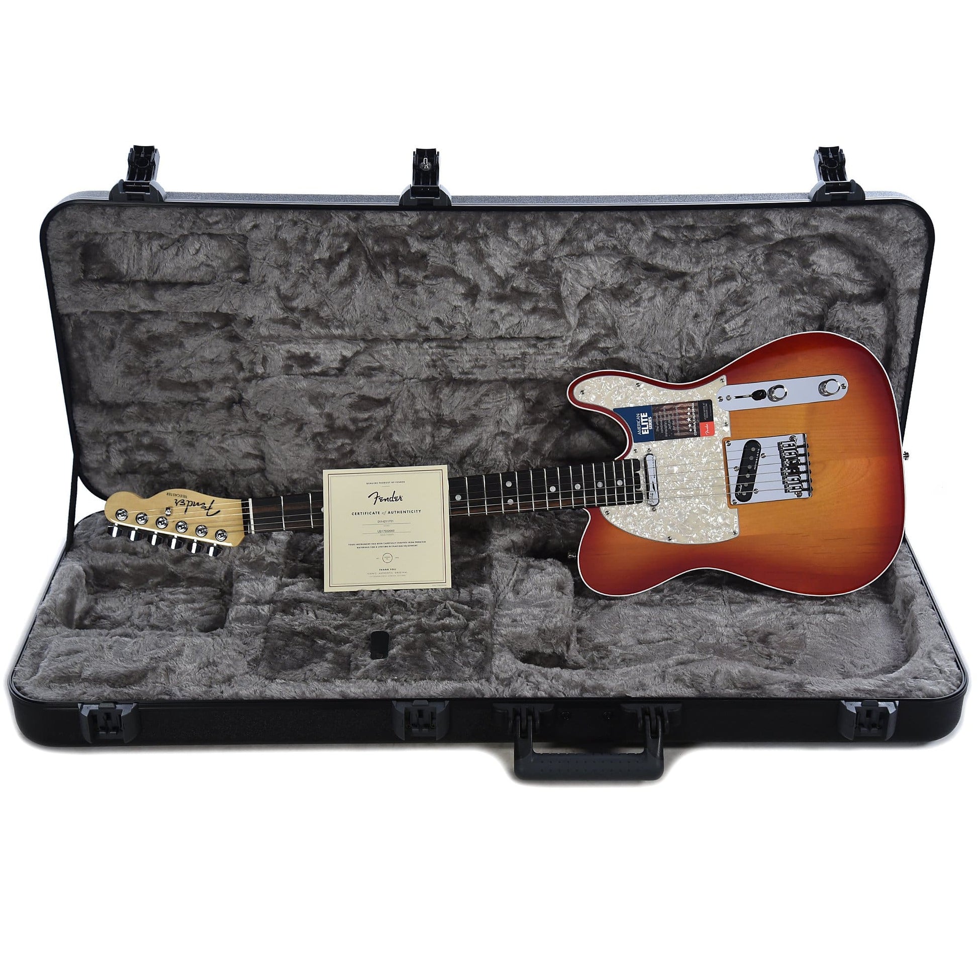 Fender American Elite Telecaster Aged Cherry Burst Electric Guitars / Solid Body