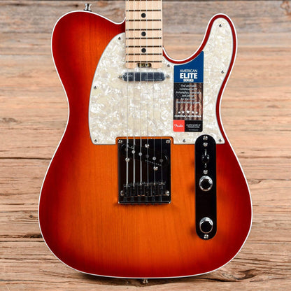 Fender American Elite Telecaster MN Aged Cherry Burst Electric Guitars / Solid Body