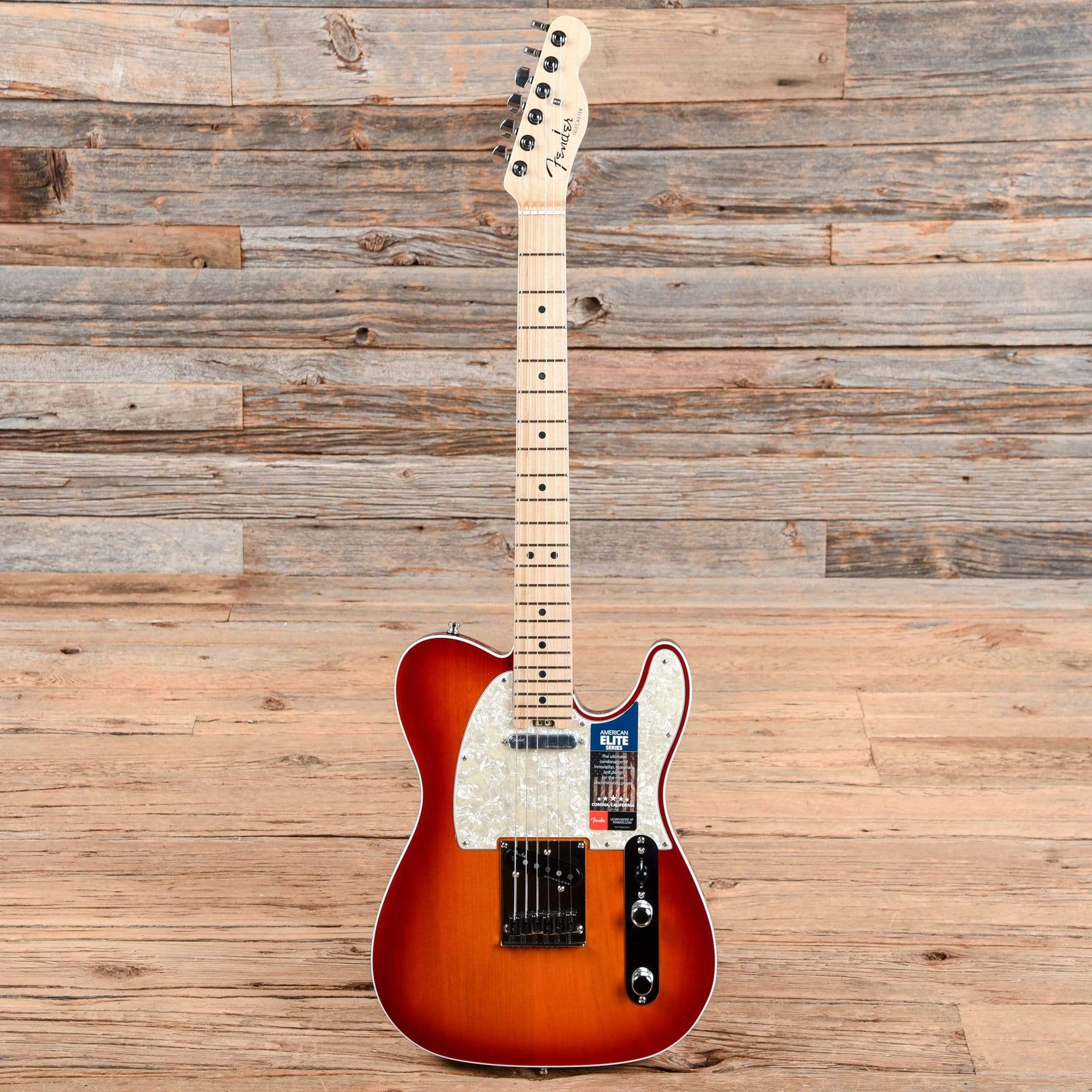 Fender American Elite Telecaster MN Aged Cherry Burst Electric Guitars / Solid Body
