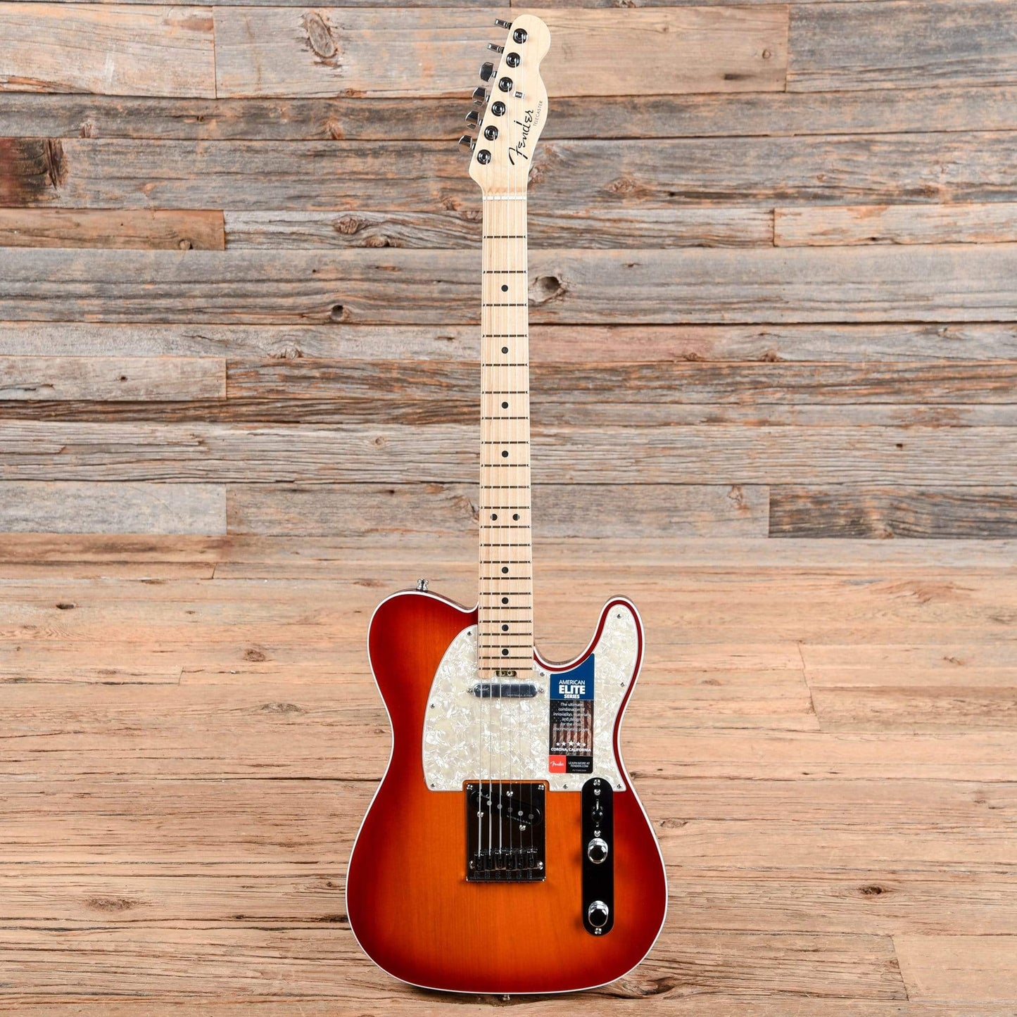 Fender American Elite Telecaster MN Aged Cherry Burst Electric Guitars / Solid Body