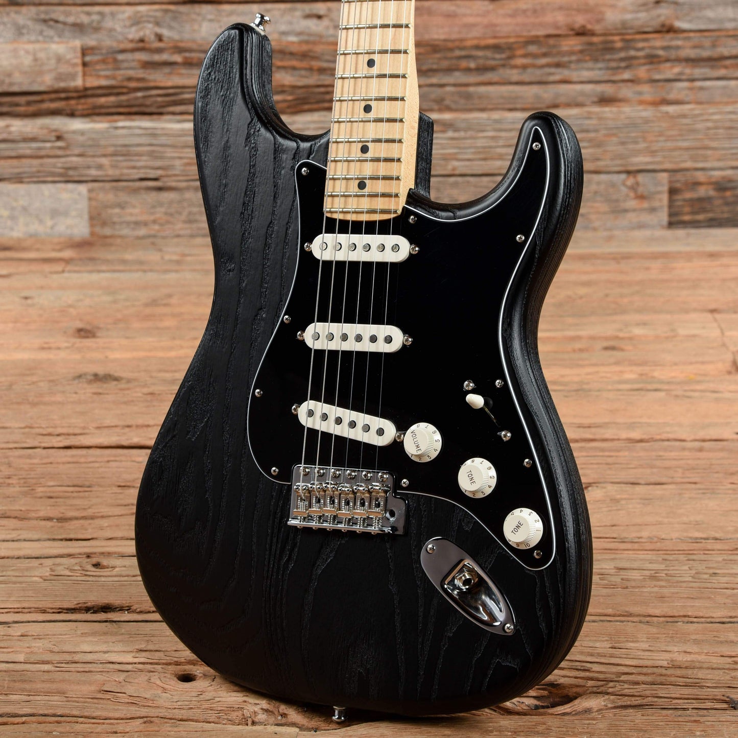 Fender American Performer Sandblasted Stratocaster Black Electric Guitars / Solid Body