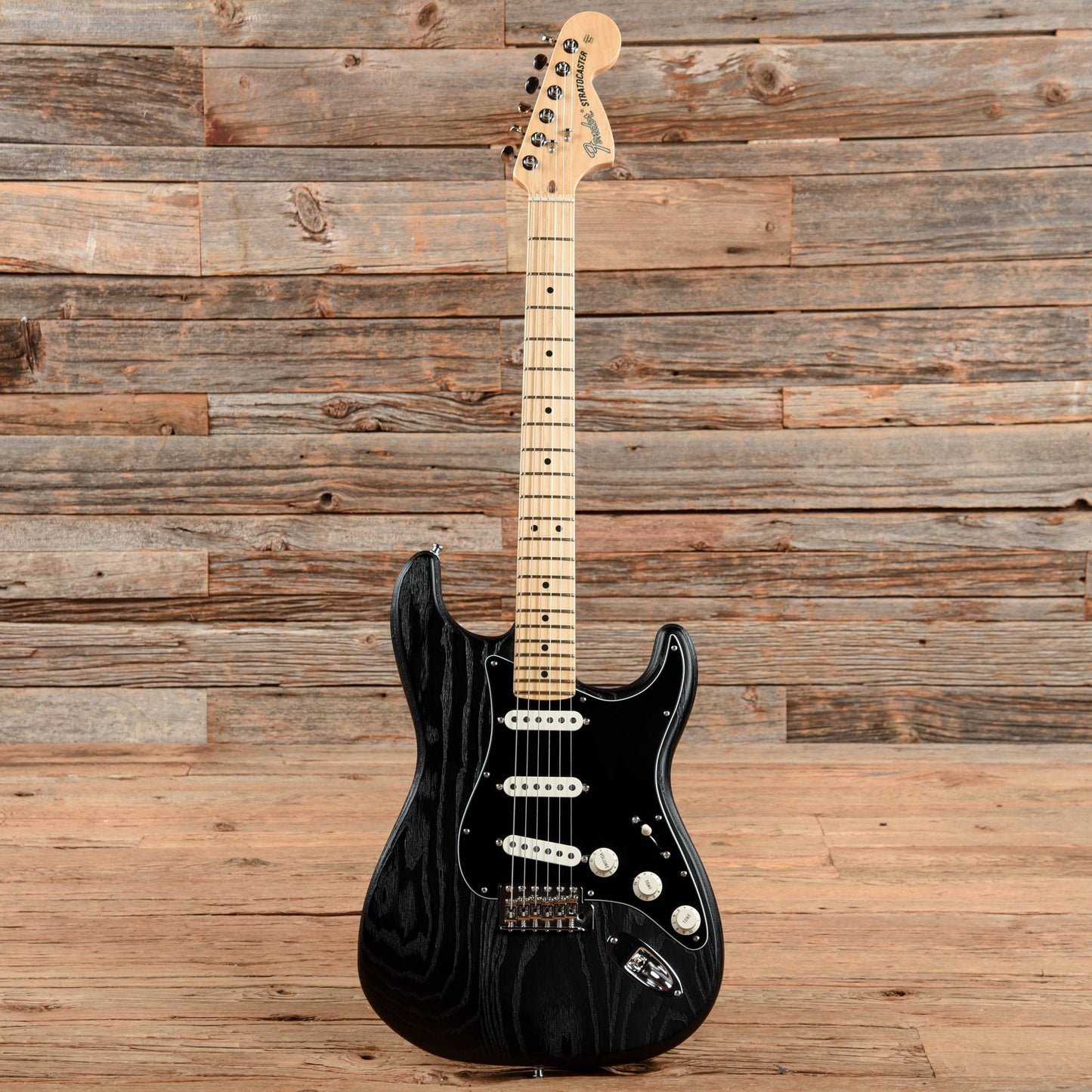 Fender American Performer Sandblasted Stratocaster Black Electric Guitars / Solid Body