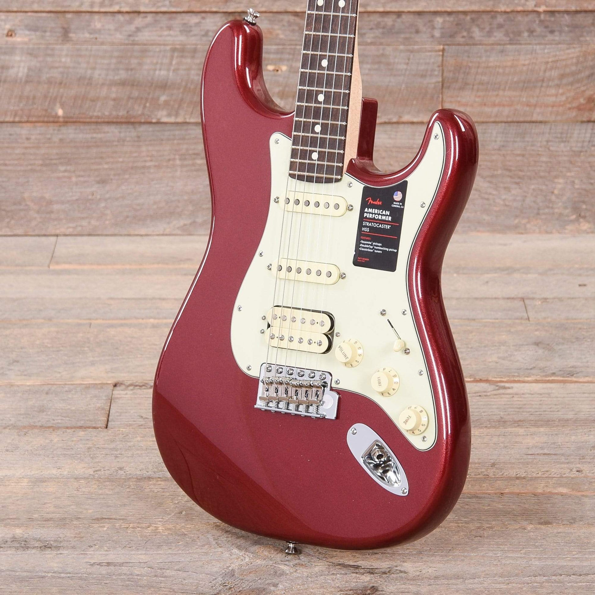 Fender American Performer Stratocaster HSS Aubergine Electric Guitars / Solid Body