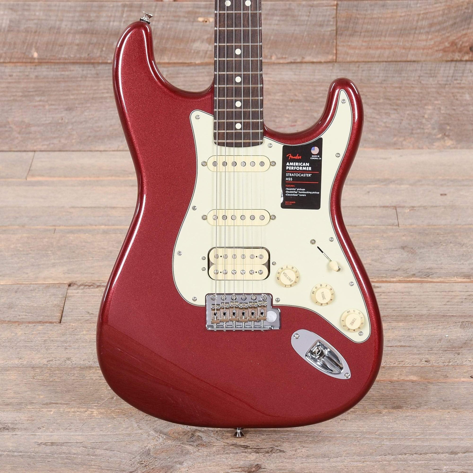 Fender American Performer Stratocaster HSS Aubergine Electric Guitars / Solid Body