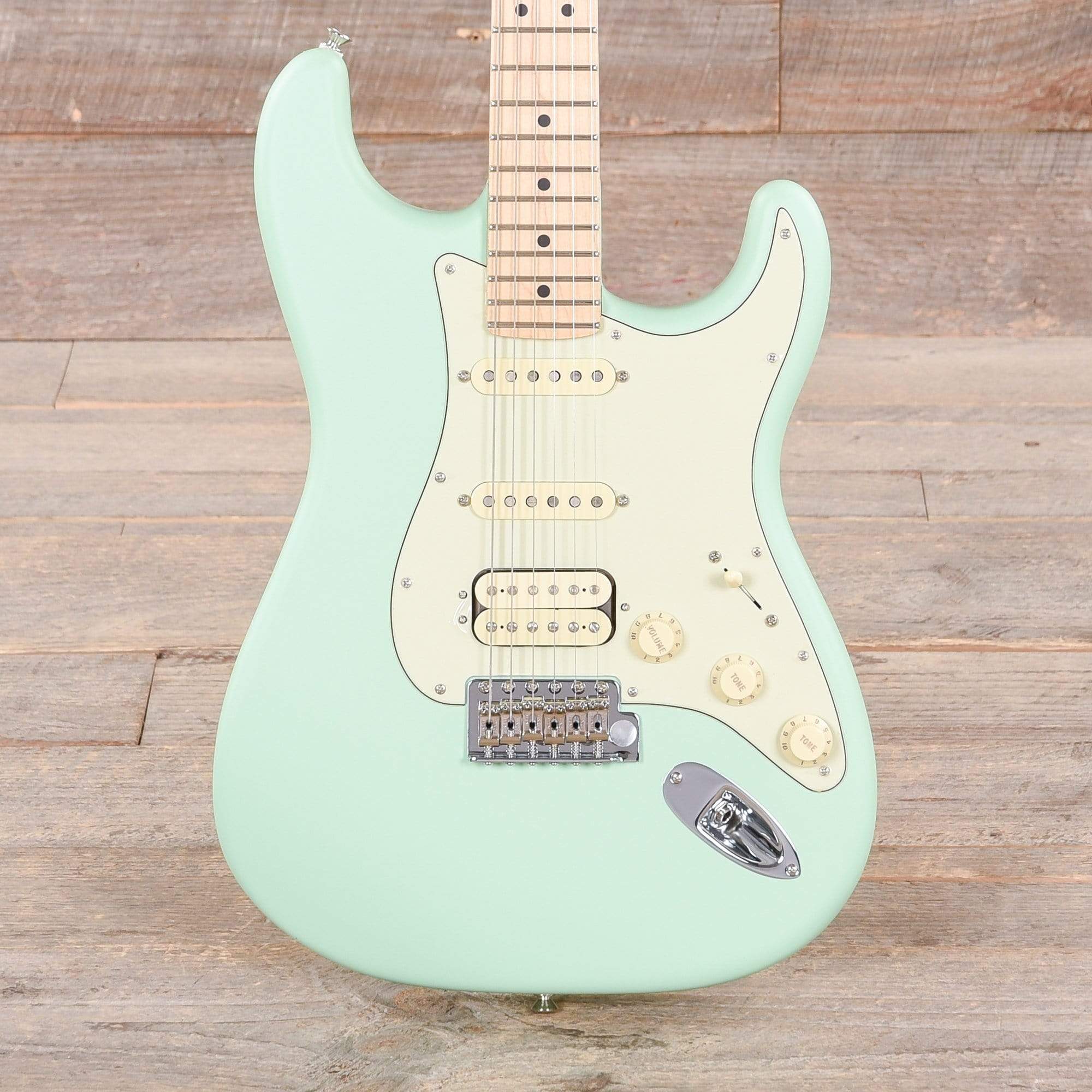 Fender American Performer Stratocaster HSS Satin Surf Green Electric Guitars / Solid Body