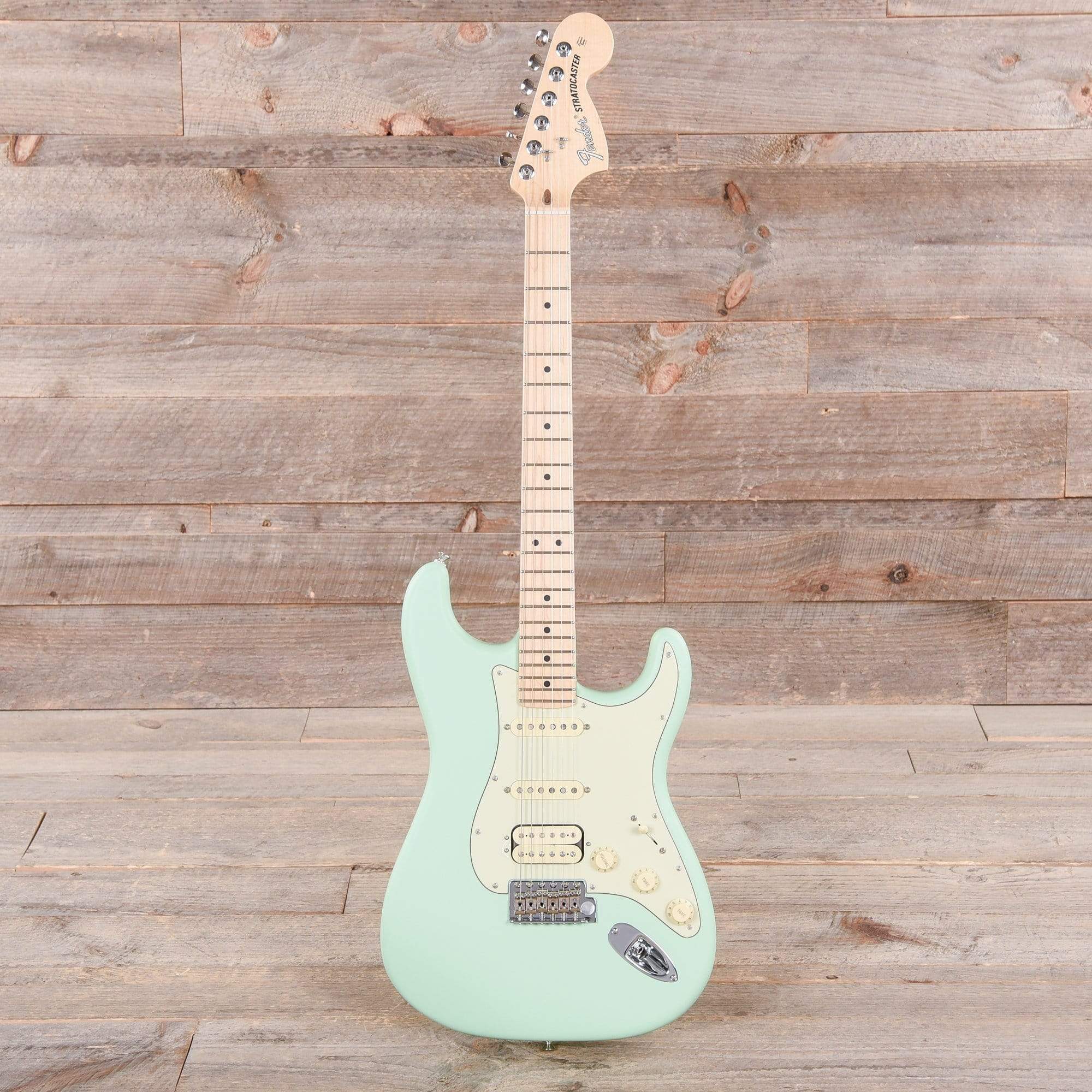 Fender American Performer Stratocaster HSS Satin Surf Green Electric Guitars / Solid Body