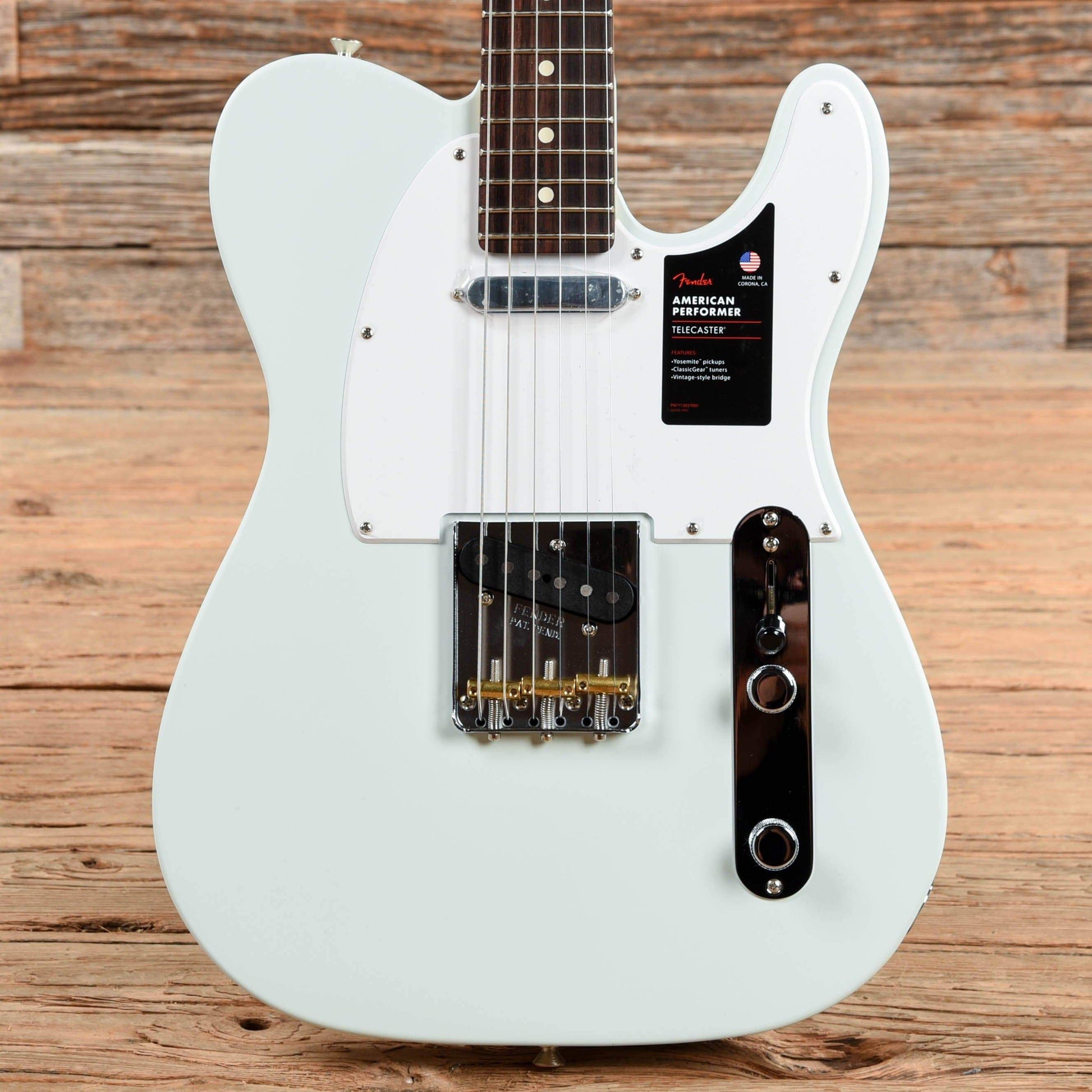 Fender American Performer Telecaster Satin Sonic Blue Electric Guitars / Solid Body