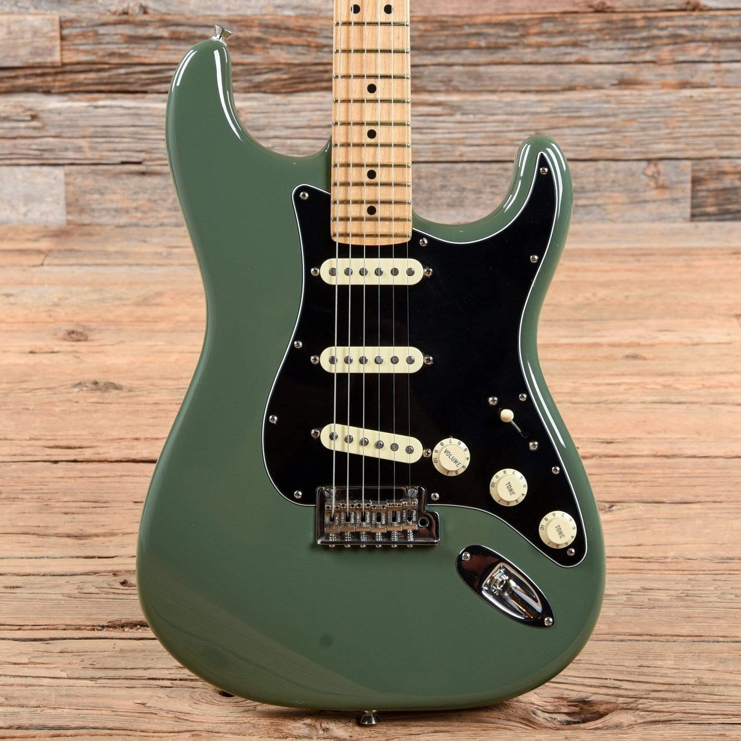 Fender American Pro Stratocaster Antique Olive 2016 Electric Guitars / Solid Body