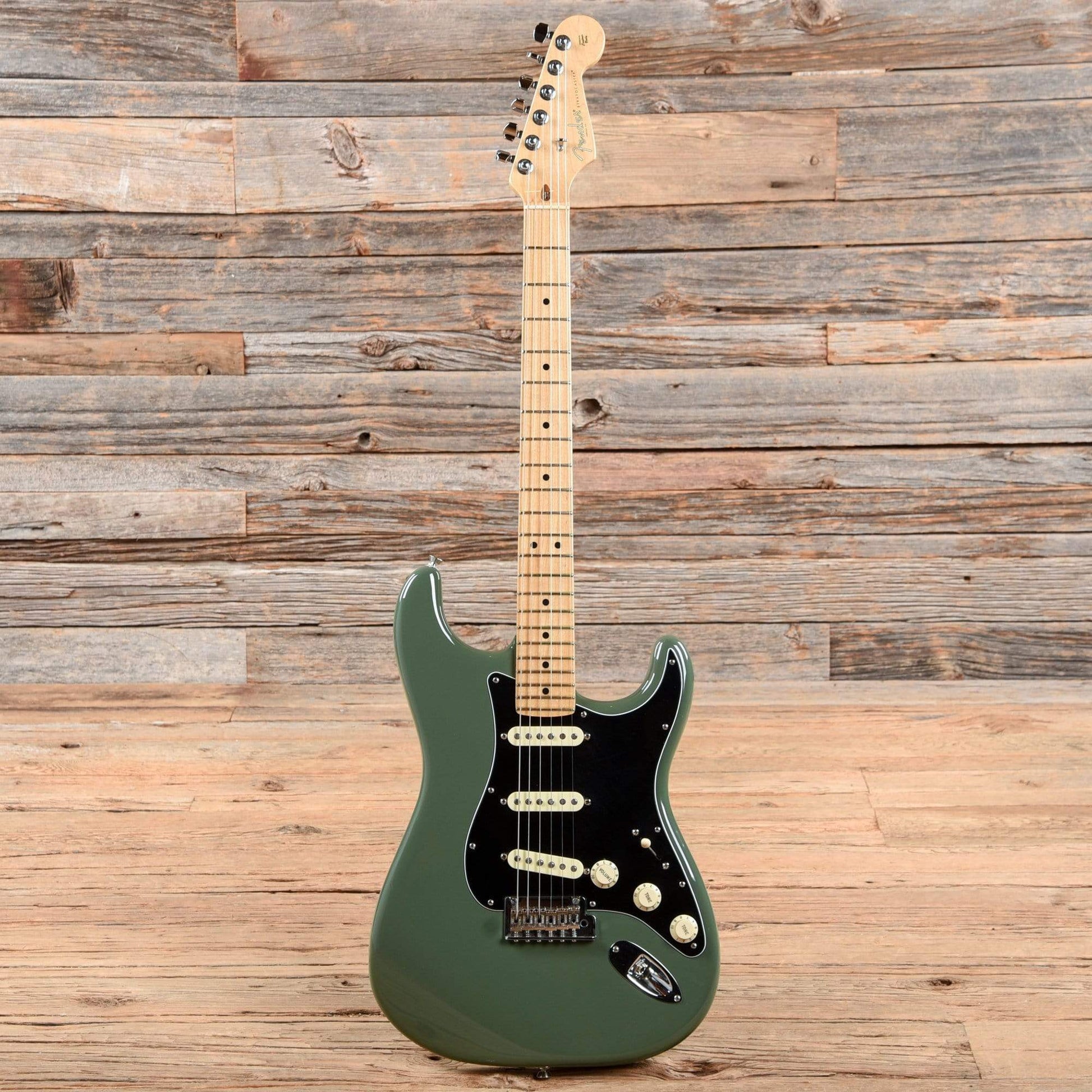 Fender American Pro Stratocaster Antique Olive 2016 Electric Guitars / Solid Body