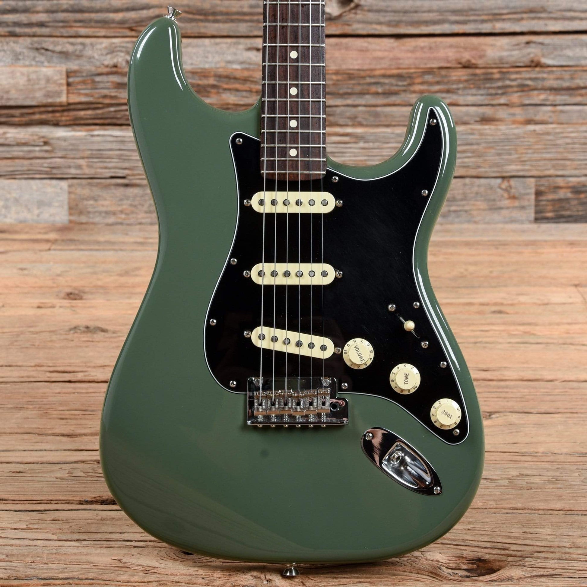 Fender American Pro Stratocaster Antique Olive 2016 Electric Guitars / Solid Body
