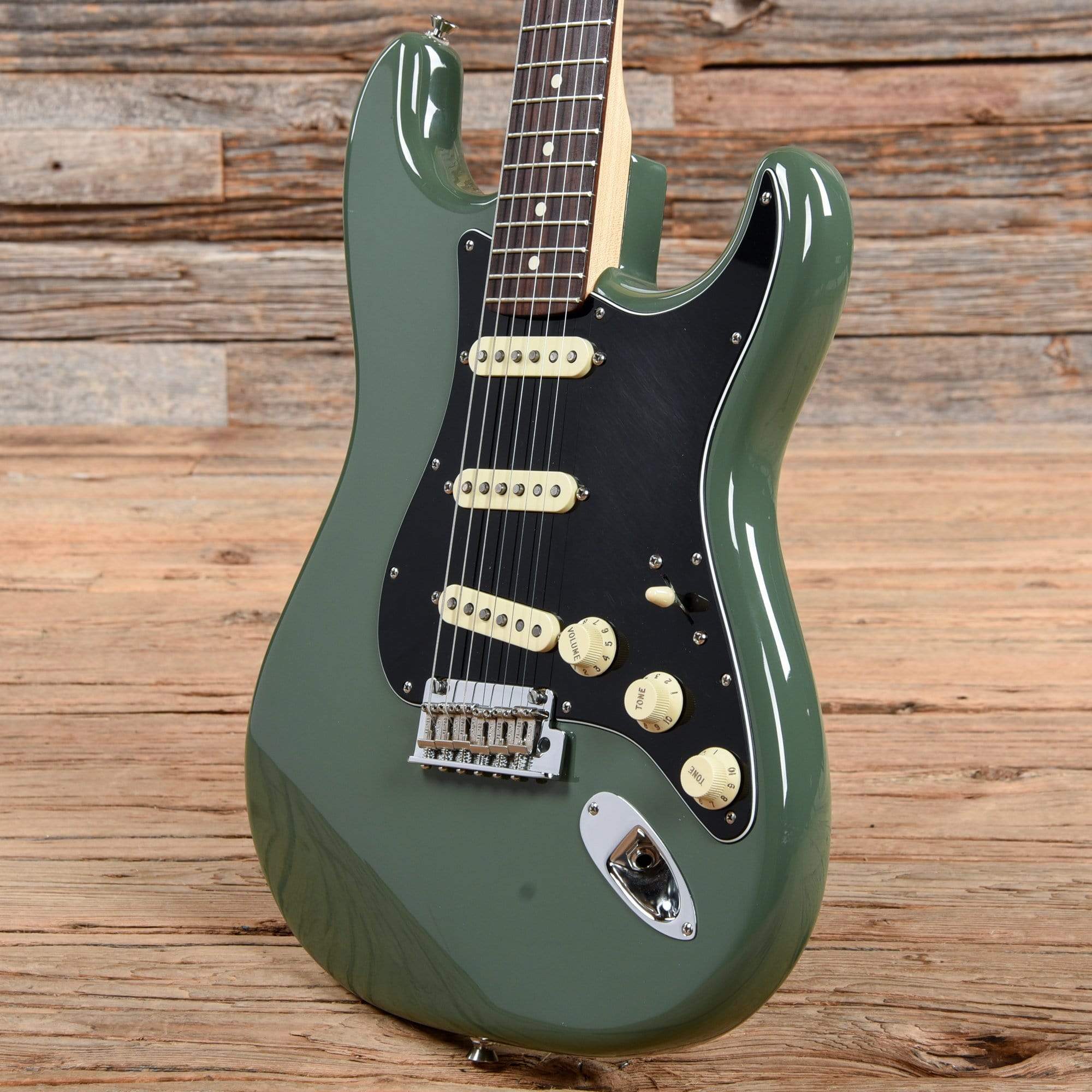 Fender American Pro Stratocaster Antique Olive 2016 Electric Guitars / Solid Body