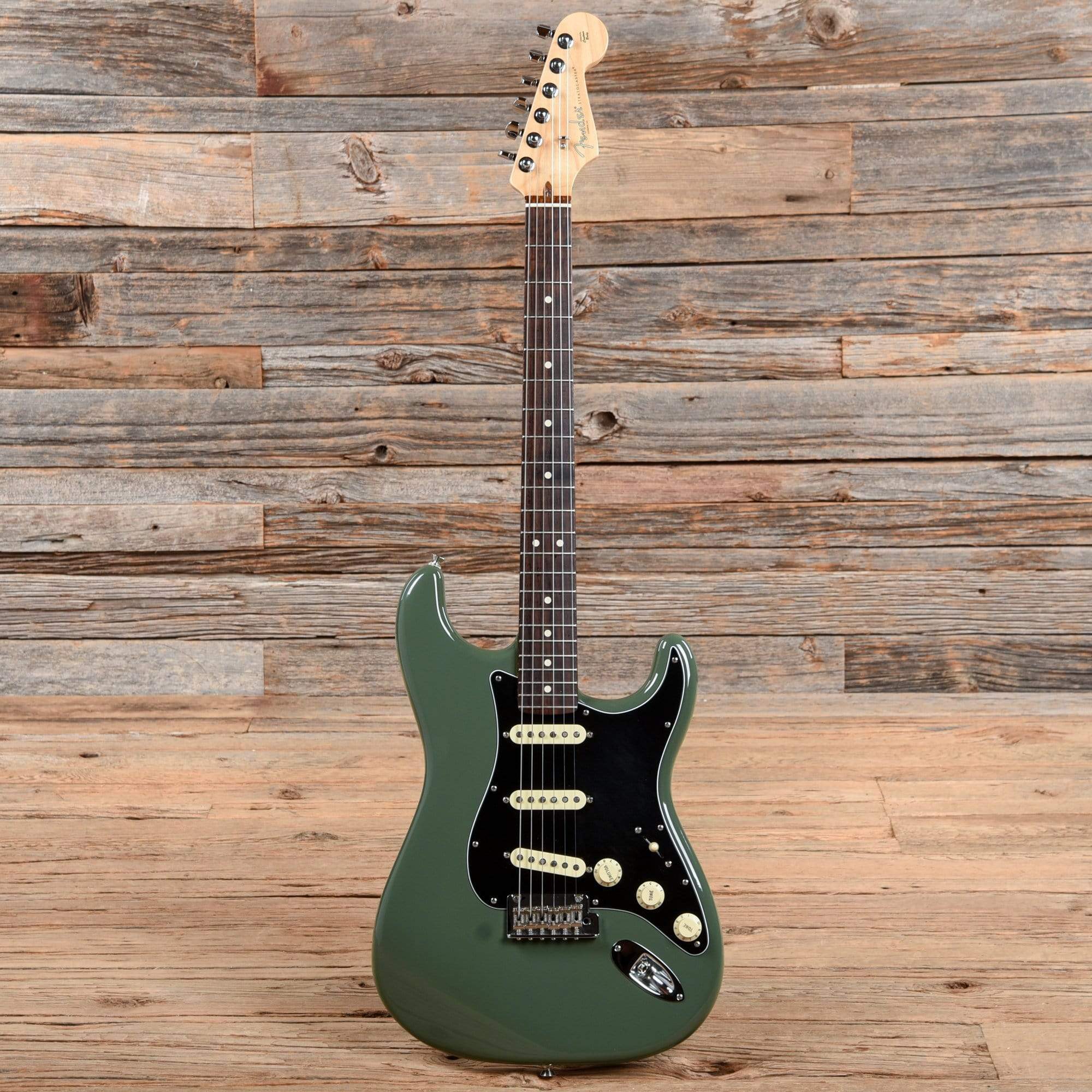 Fender American Pro Stratocaster Antique Olive 2016 Electric Guitars / Solid Body