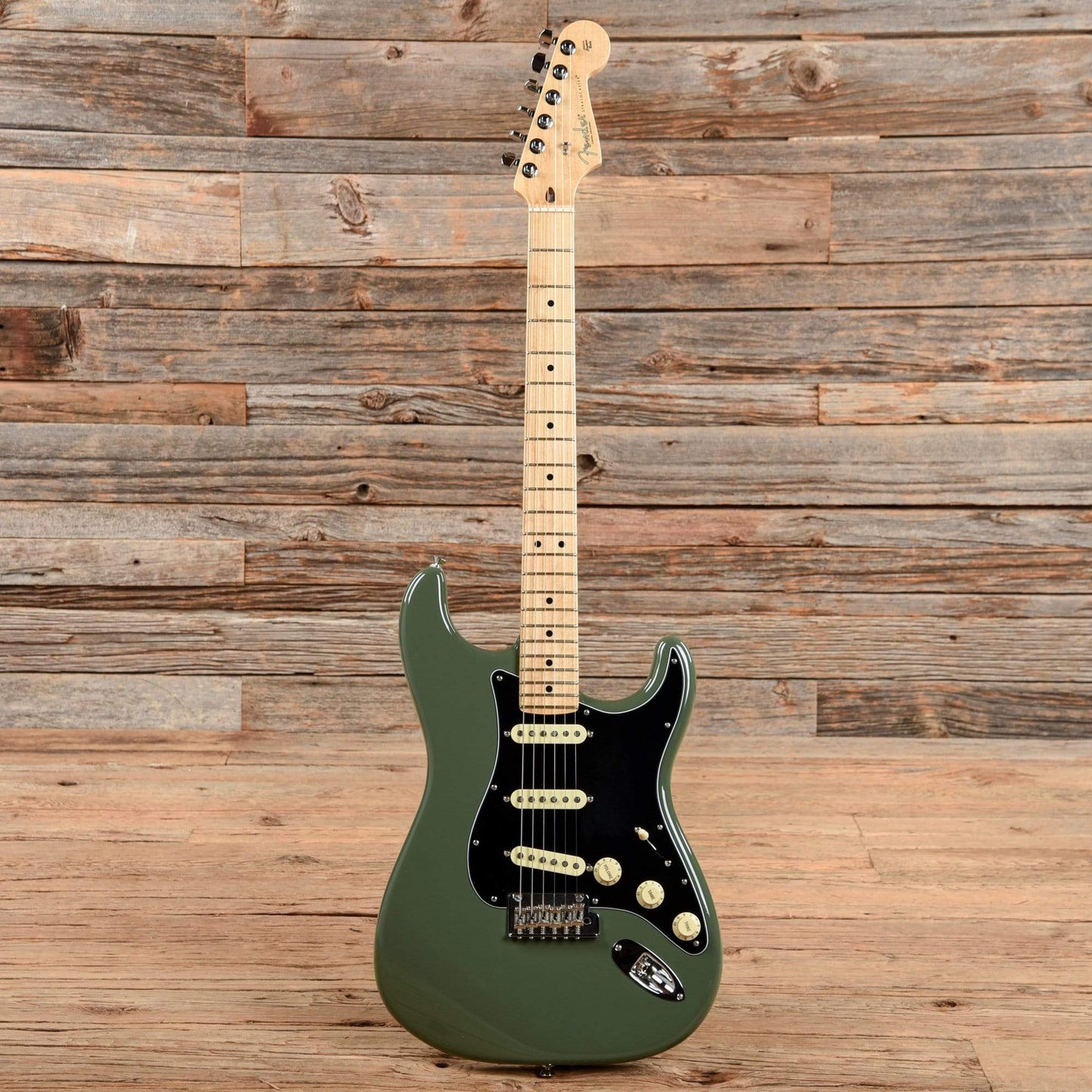 Fender American Pro Stratocaster Antique Olive 2017 Electric Guitars / Solid Body