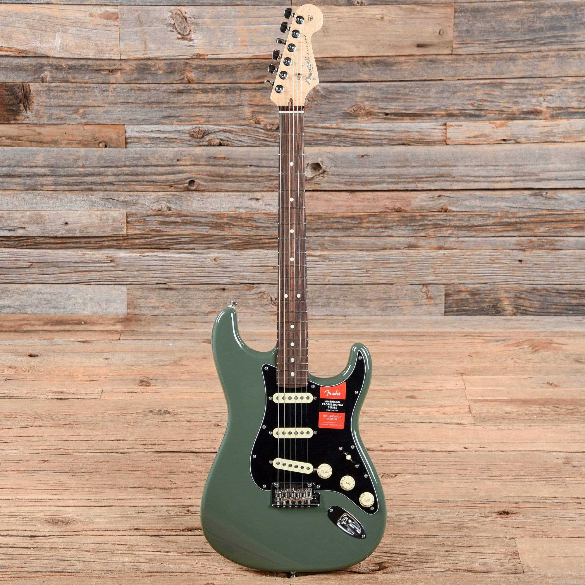 Fender American Pro Stratocaster Antique Olive USED Electric Guitars / Solid Body