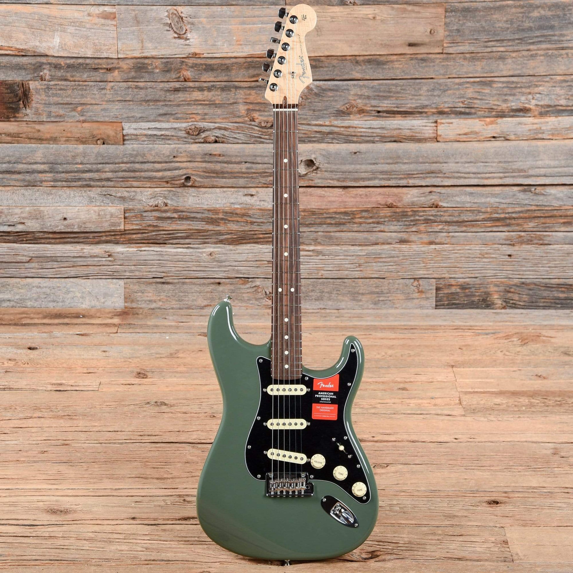 Fender American Pro Stratocaster Antique Olive USED Electric Guitars / Solid Body