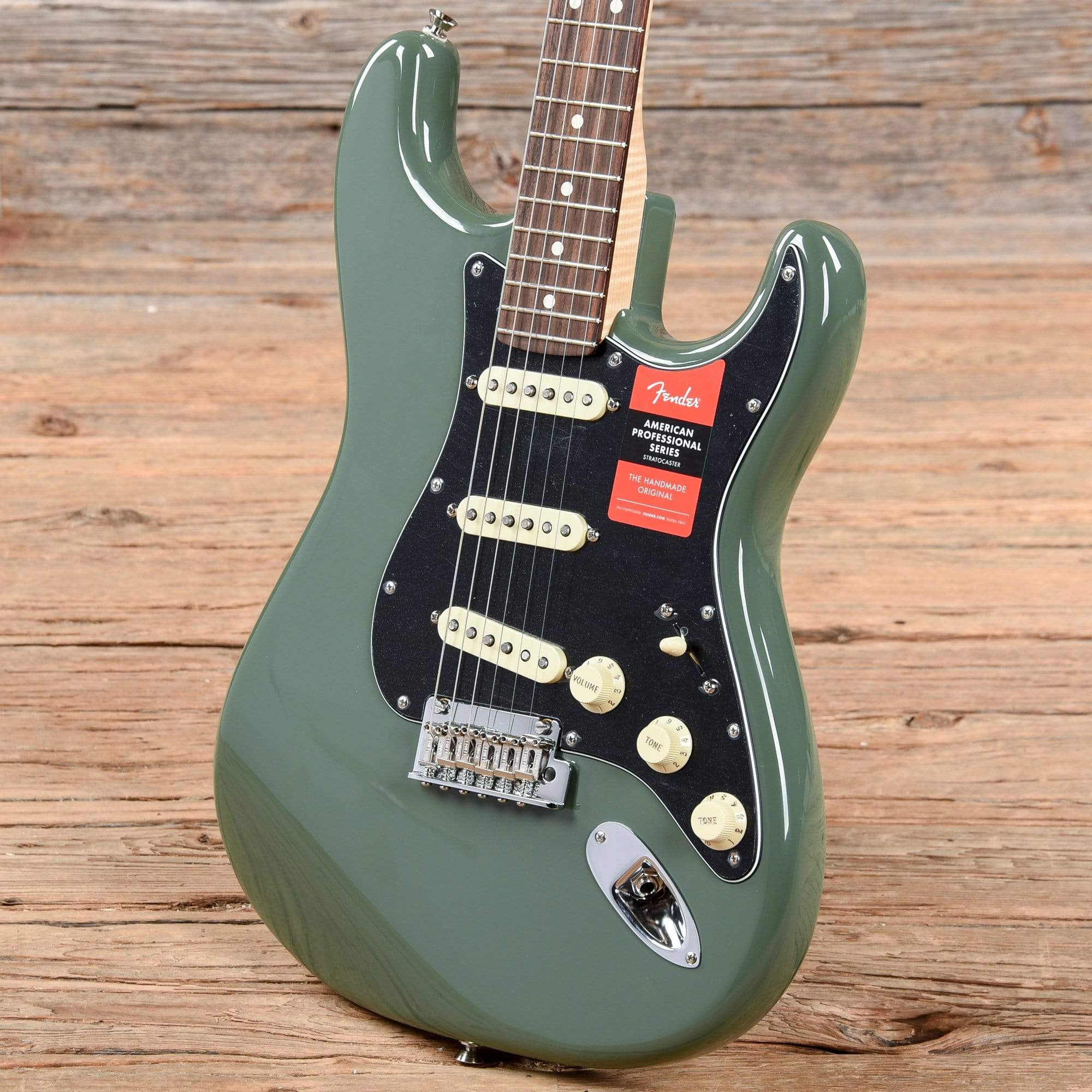 Fender American Pro Stratocaster Antique Olive USED Electric Guitars / Solid Body