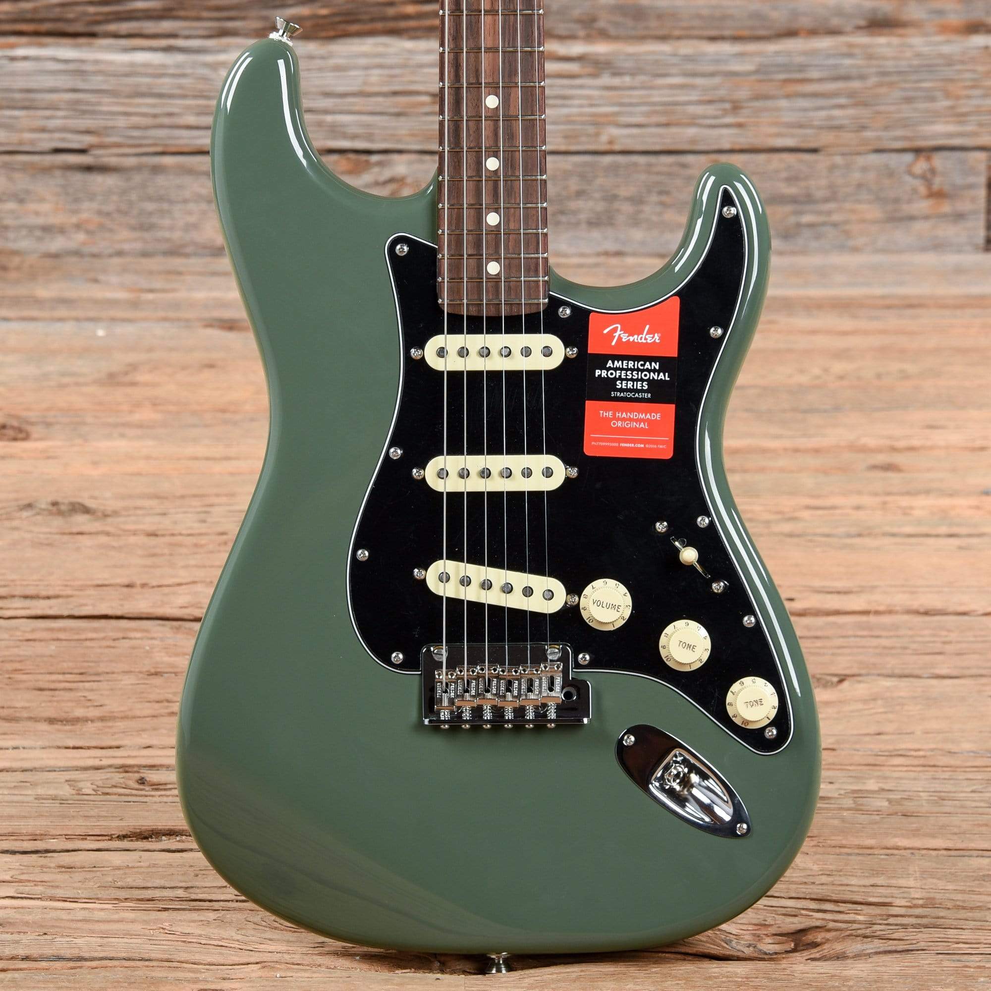 Fender American Pro Stratocaster Antique Olive USED Electric Guitars / Solid Body