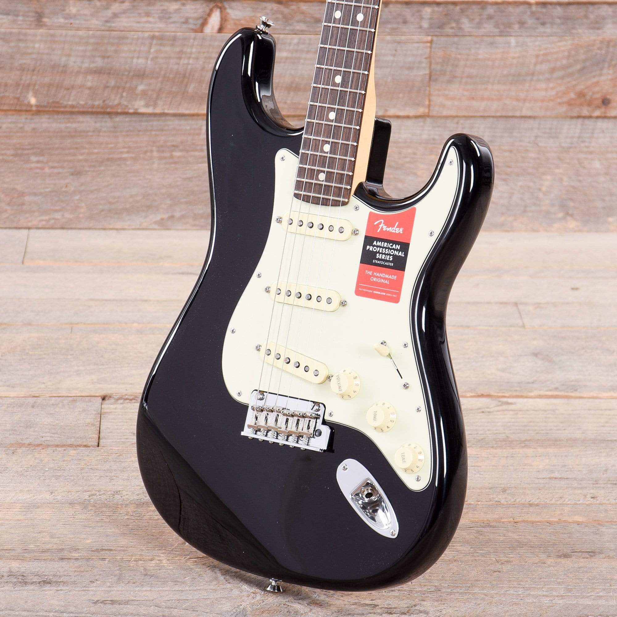 Fender American Pro Stratocaster Black w/Mint Pickguard Electric Guitars / Solid Body