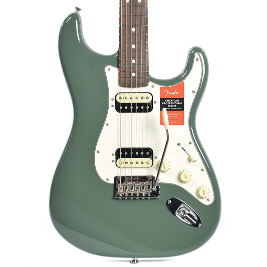 Fender American Pro Stratocaster HH Shawbucker RW Antique Olive Electric Guitars / Solid Body