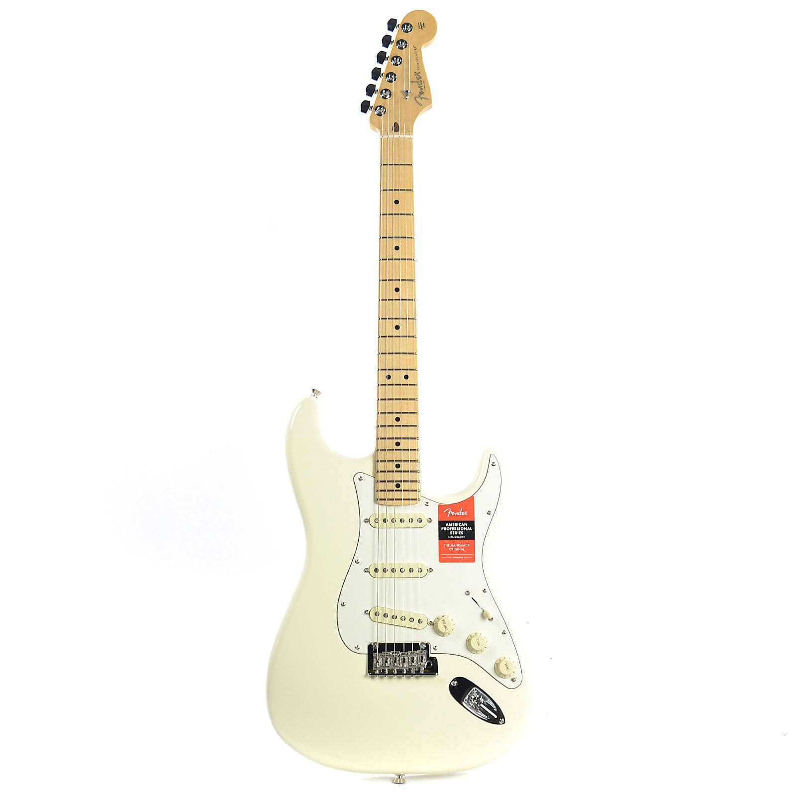 Fender American Pro Stratocaster MN Olympic White Electric Guitars / Solid Body