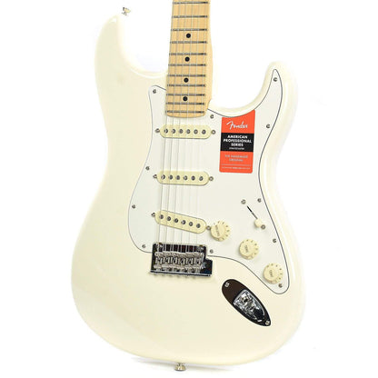Fender American Pro Stratocaster MN Olympic White Electric Guitars / Solid Body