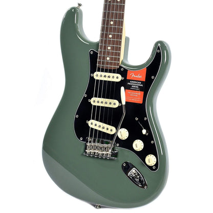 Fender American Pro Stratocaster RW Antique Olive Electric Guitars / Solid Body