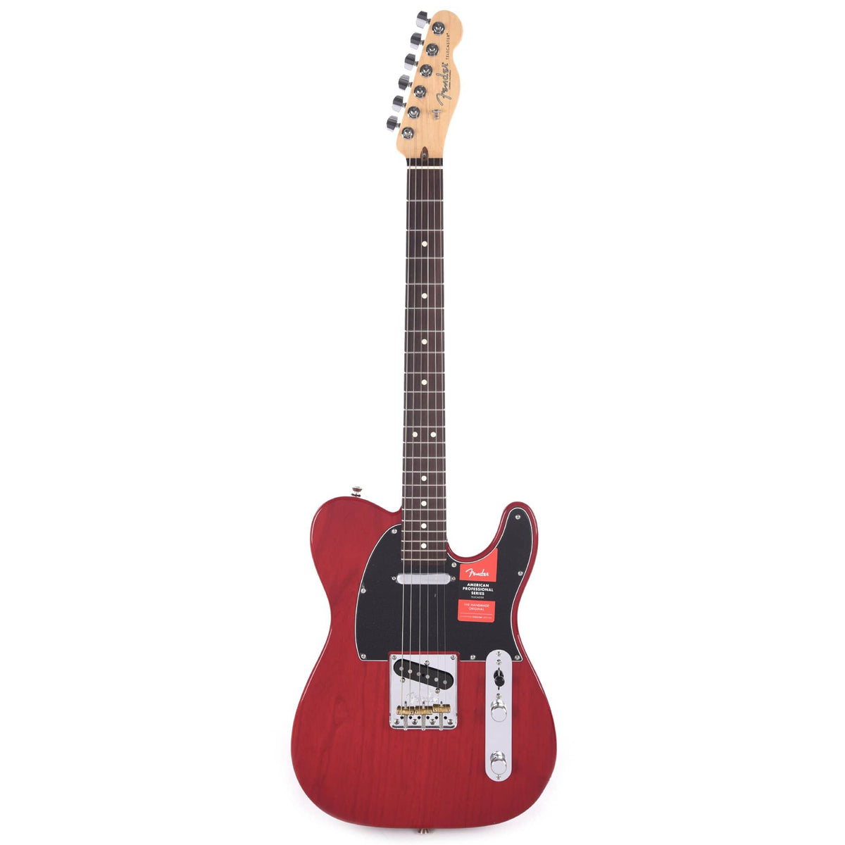 Fender American Pro Telecaster Crimson Red Transparent w/Black Pickgua ...
