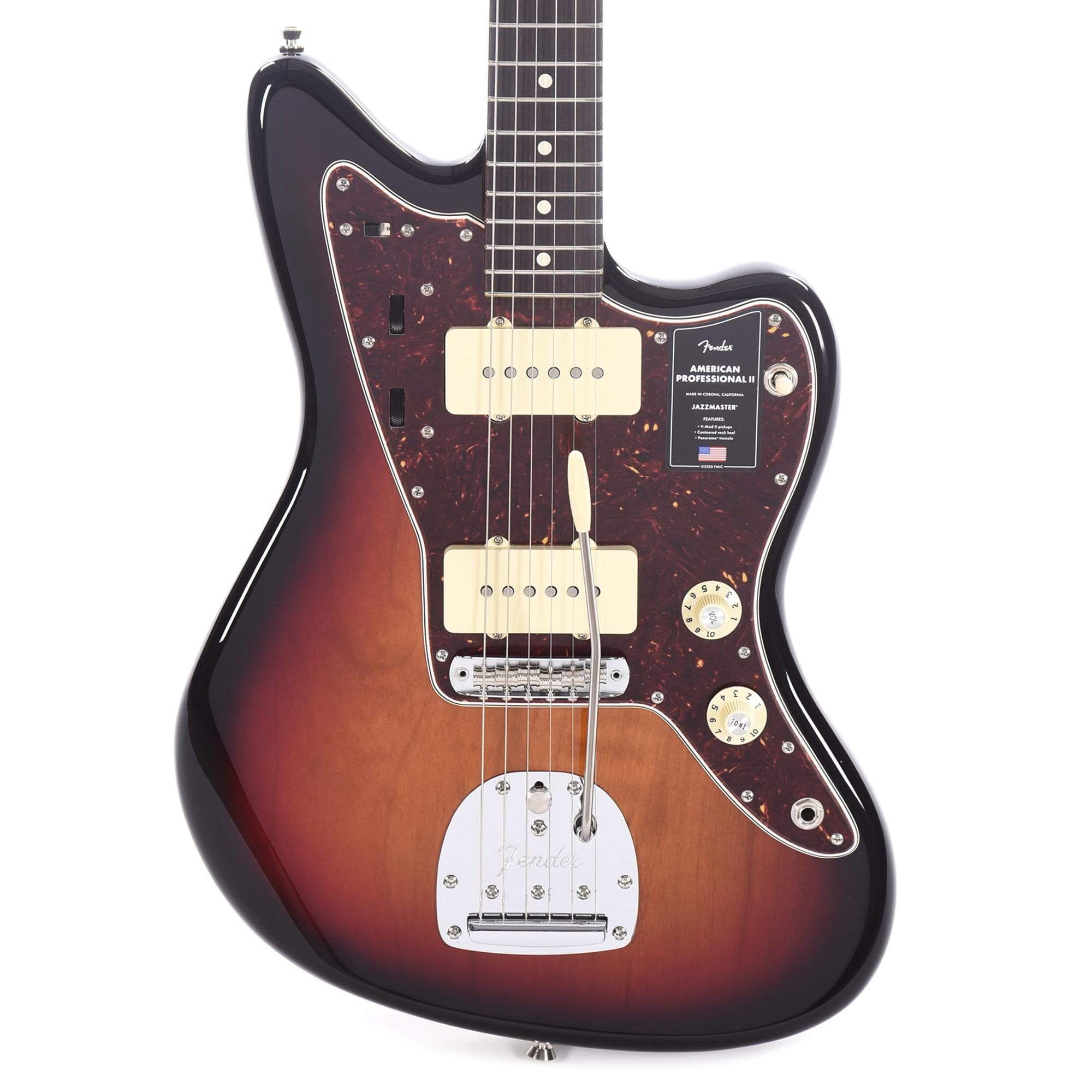 Fender American Professional II Jazzmaster 3-Tone Sunburst Electric Guitars / Solid Body