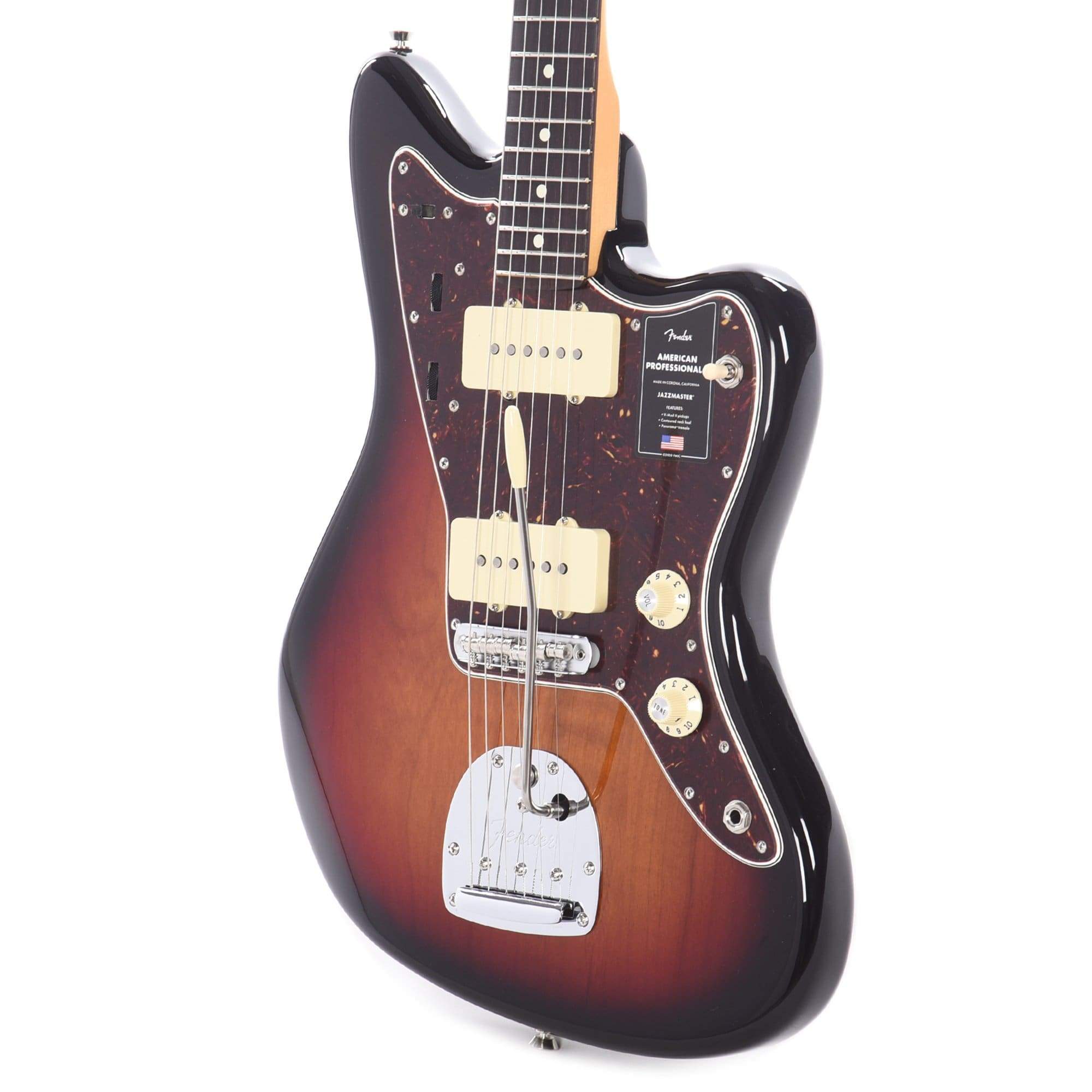 Fender American Professional II Jazzmaster 3-Tone Sunburst Electric Guitars / Solid Body