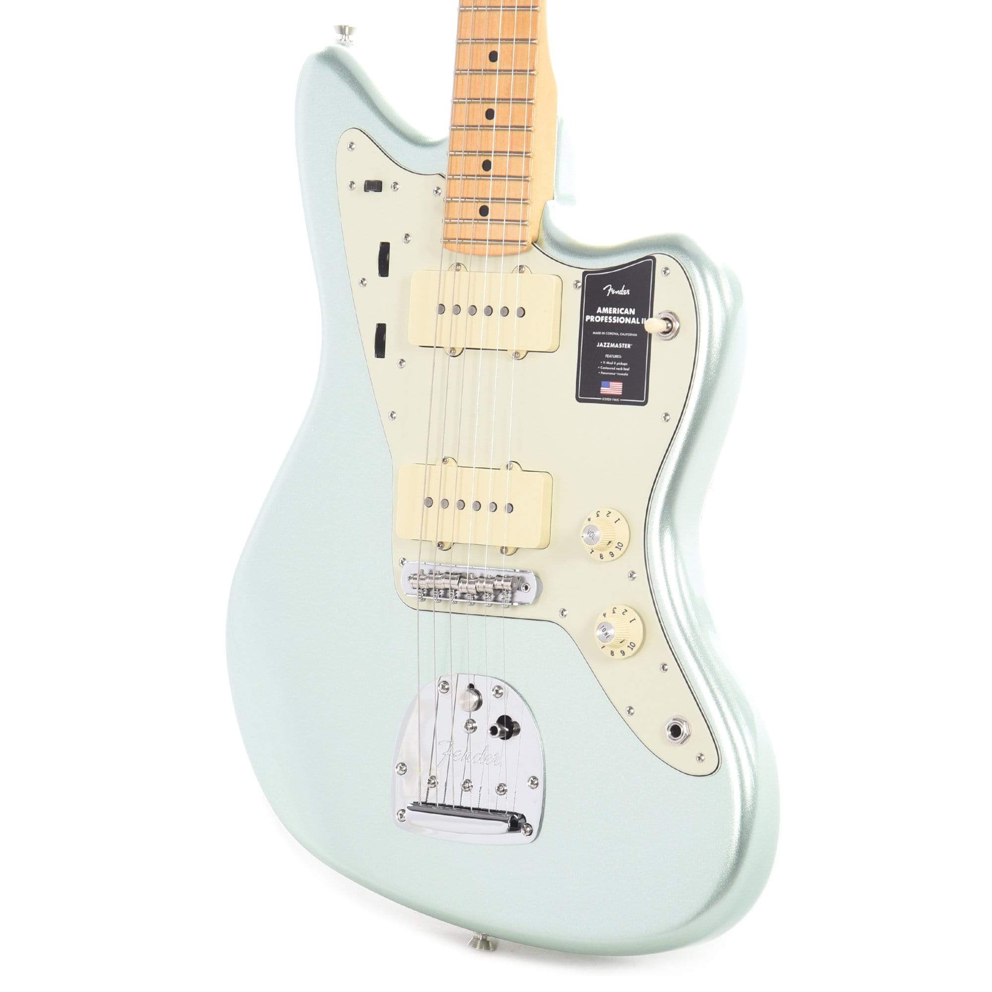 Fender American Professional II Jazzmaster Mystic Surf Green Electric Guitars / Solid Body