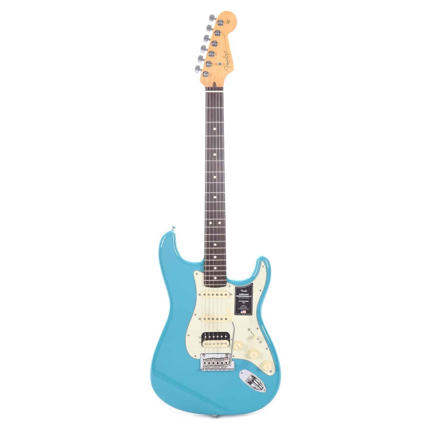 Fender American Professional II Stratocaster HSS Miami Blue Electric Guitars / Solid Body