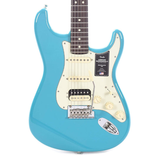 Fender American Professional II Stratocaster HSS Miami Blue Electric Guitars / Solid Body