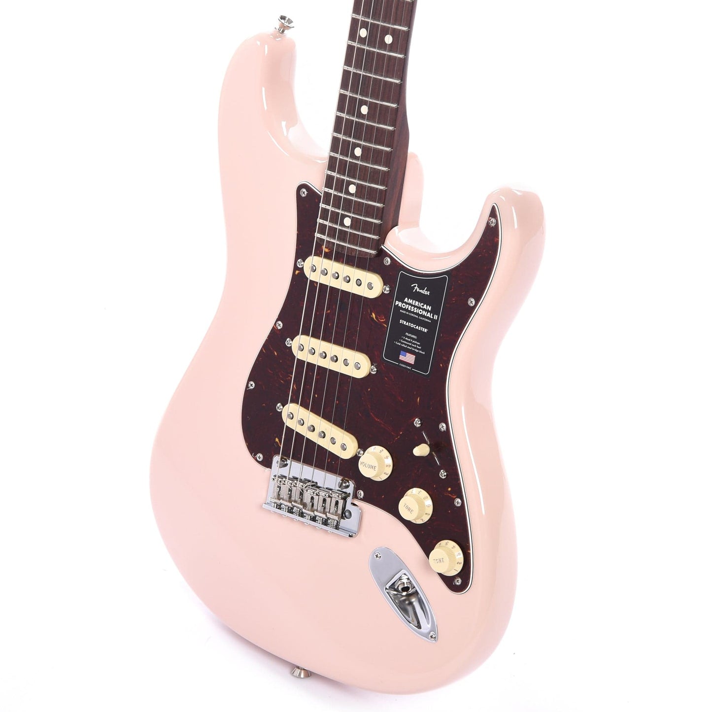 Fender American Professional II Stratocaster Rosewood Neck Shell Pink w/Custom Shop Fat '50s Pickups Electric Guitars / Solid Body