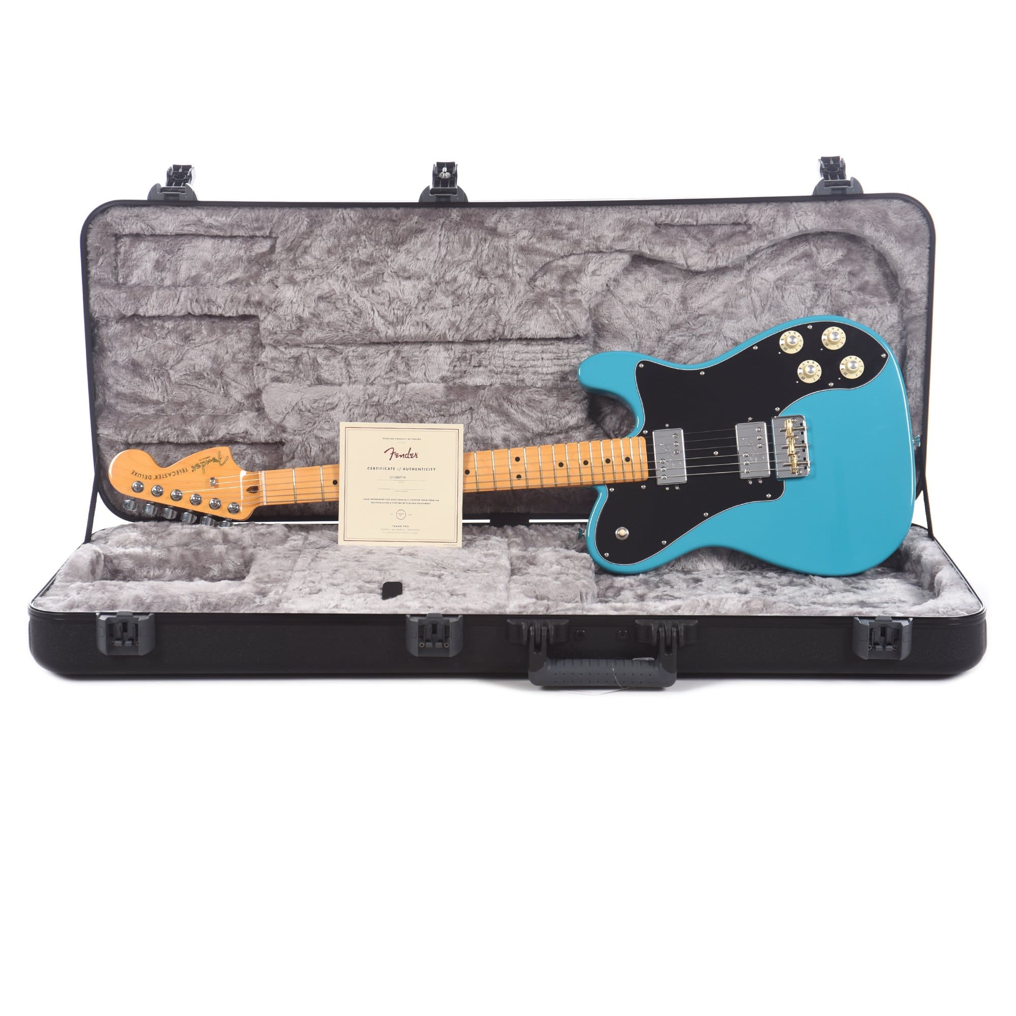 Fender American Professional II Telecaster Deluxe Miami Blue Electric Guitars / Solid Body