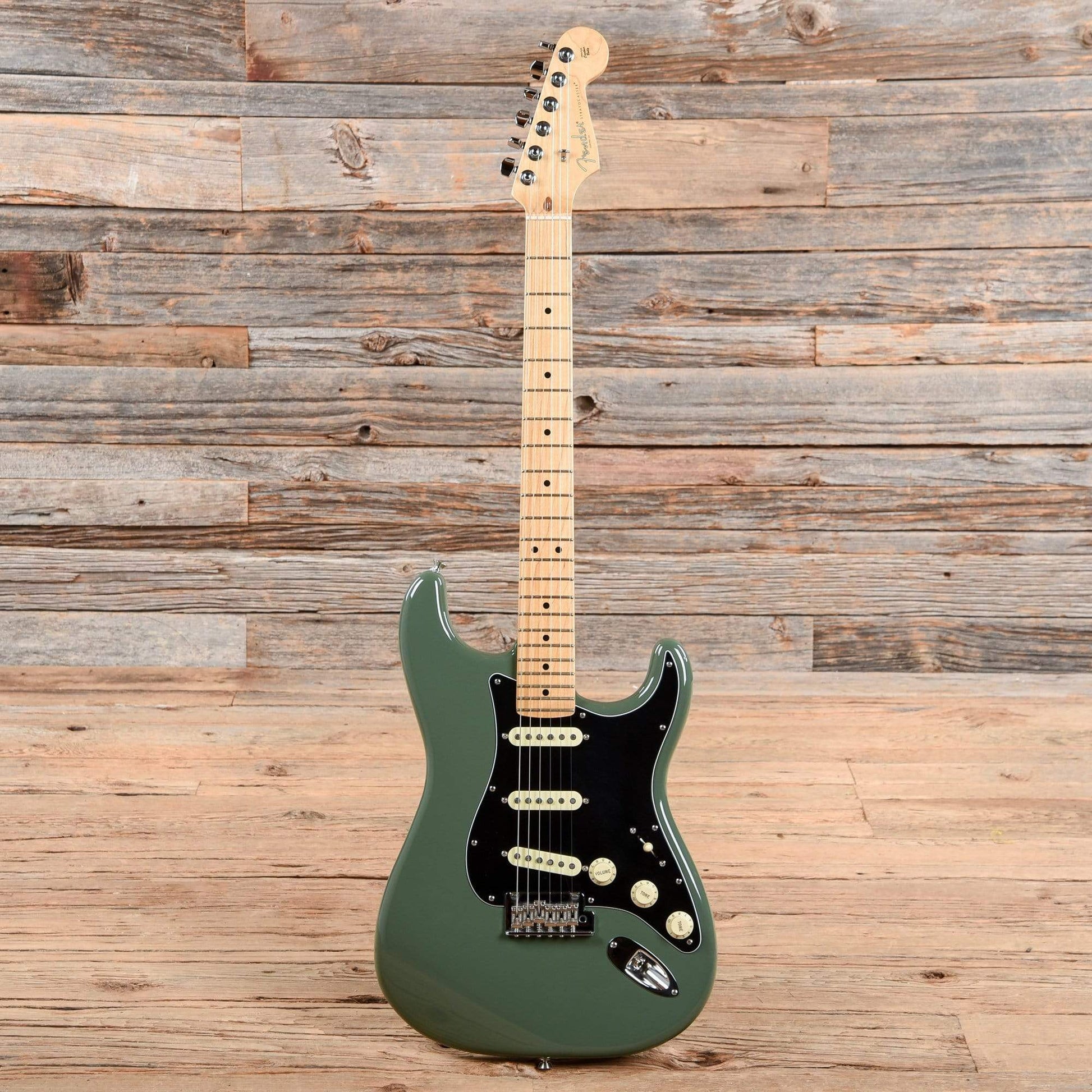 Fender American Professional Stratocaster Antique Olive 2017 Electric Guitars / Solid Body