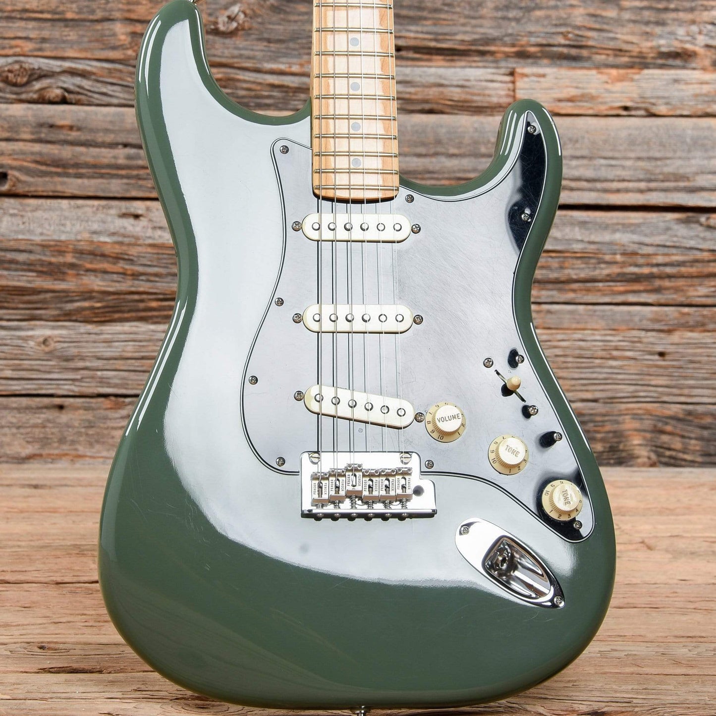 Fender American Professional Stratocaster Antique Olive 2017 Electric Guitars / Solid Body