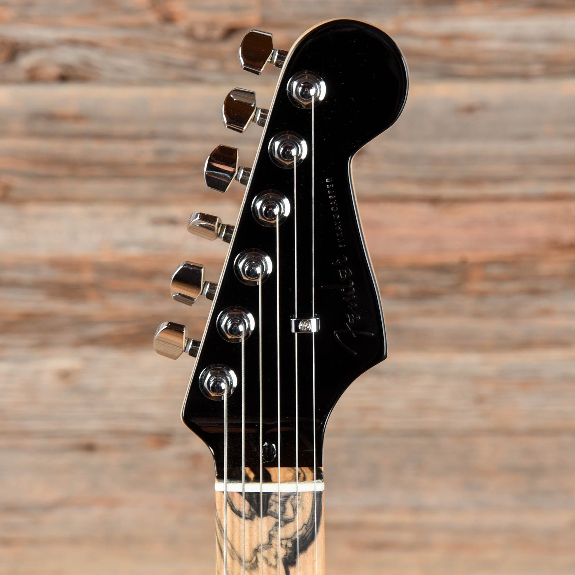 Fender American QMT Stratocaster with Pale Moon Ebony Fretboard Transparent Black 2019 Electric Guitars / Solid Body