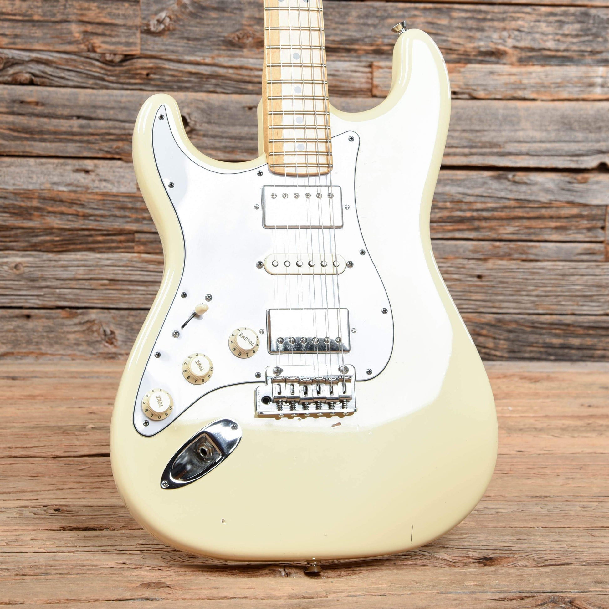 Fender American Standard Stratocaster Olympic White 2015 LEFTY Electric Guitars / Solid Body
