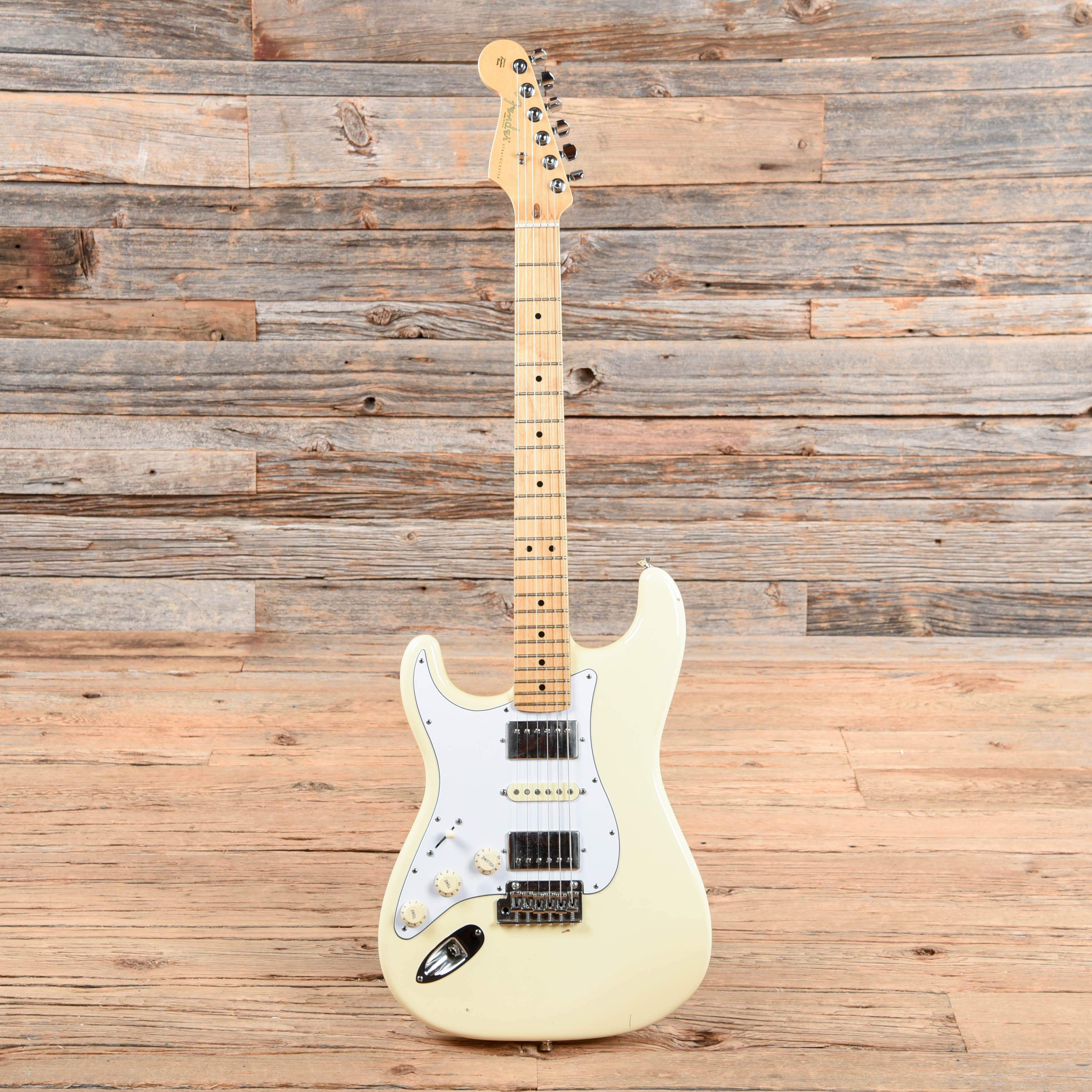 Fender American Standard Stratocaster Olympic White 2015 LEFTY Electric Guitars / Solid Body