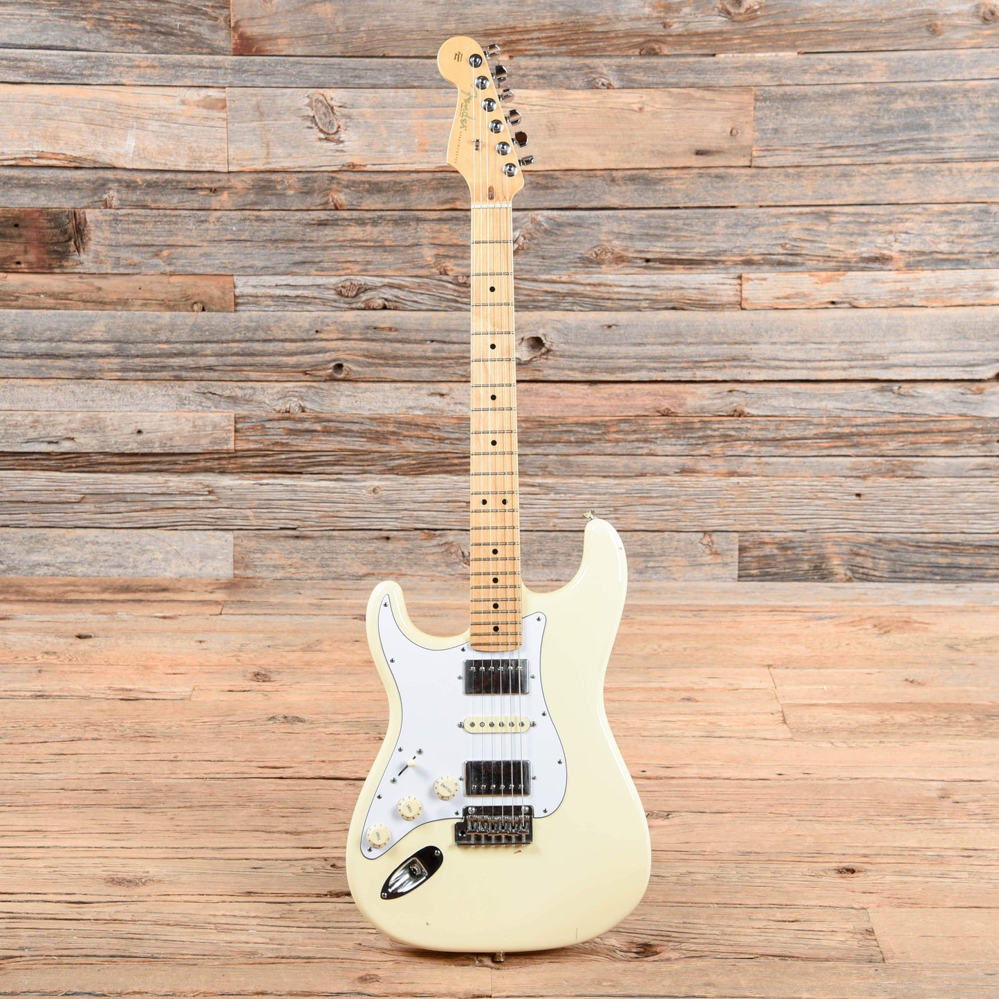Fender American Standard Stratocaster Olympic White 2015 LEFTY Electric Guitars / Solid Body