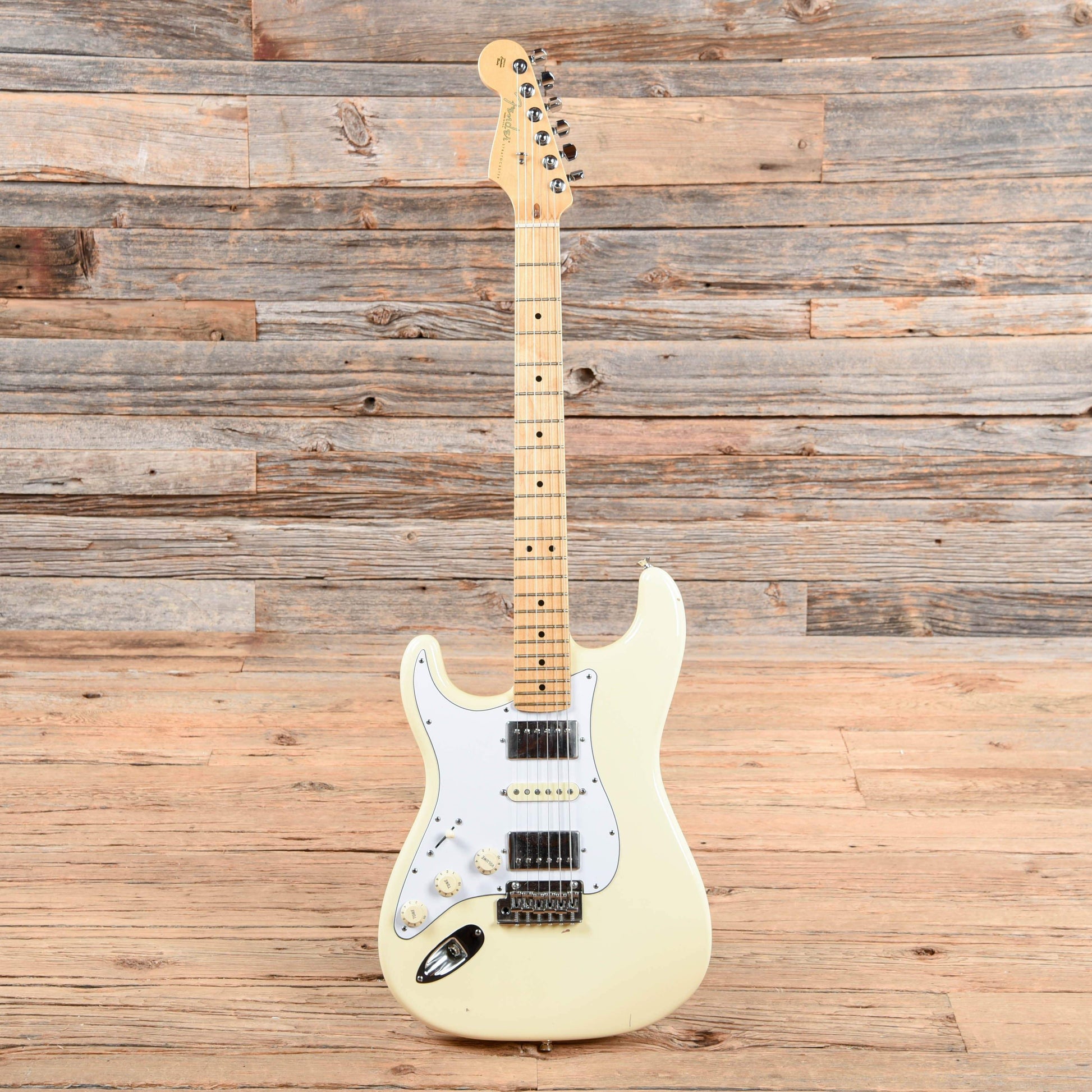 Fender American Standard Stratocaster Olympic White 2015 LEFTY Electric Guitars / Solid Body