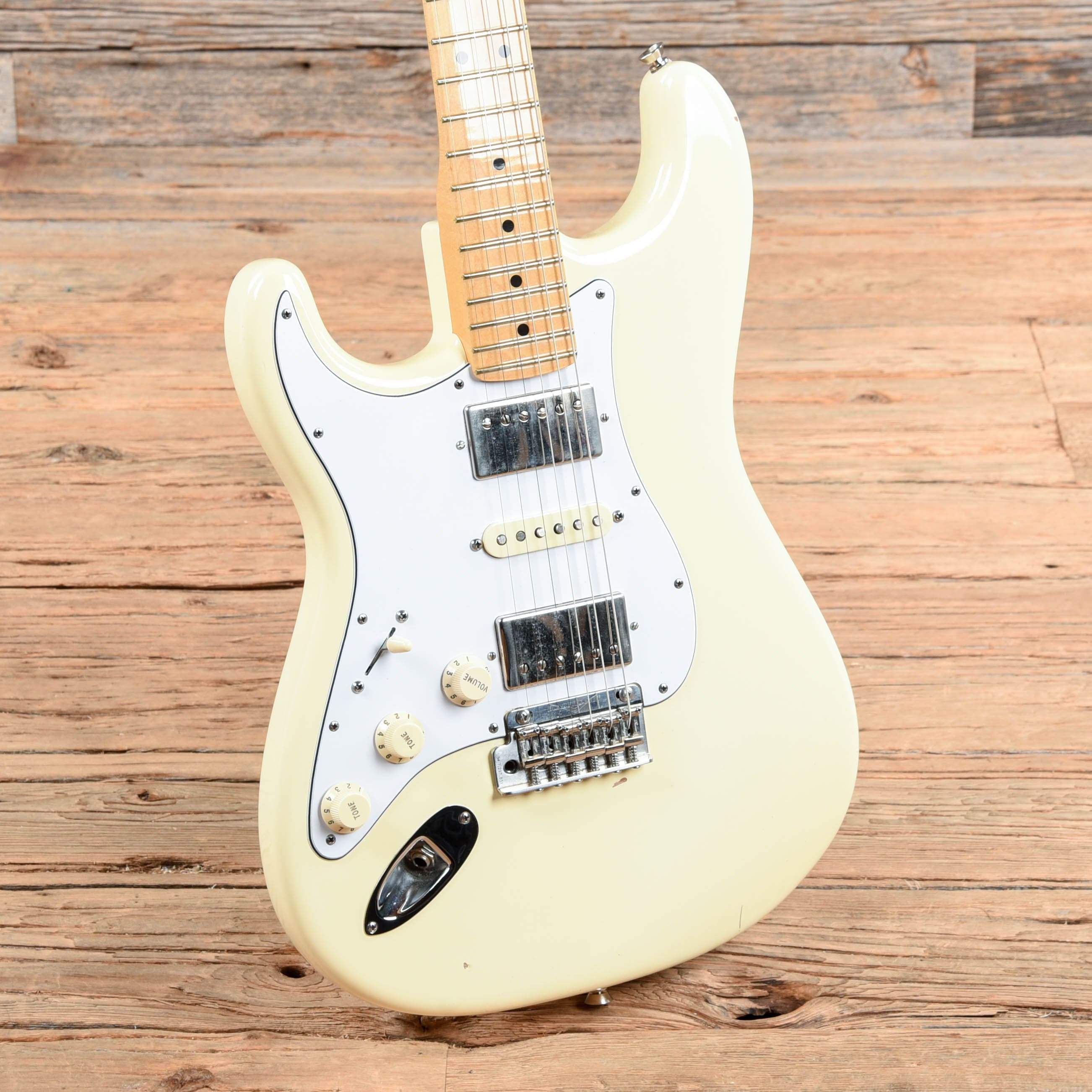 Fender American Standard Stratocaster Olympic White 2015 LEFTY Electric Guitars / Solid Body