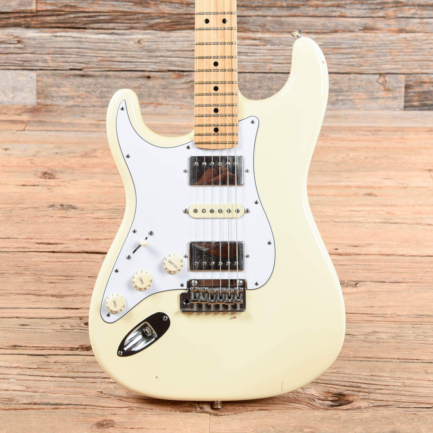 Fender American Standard Stratocaster Olympic White 2015 LEFTY Electric Guitars / Solid Body