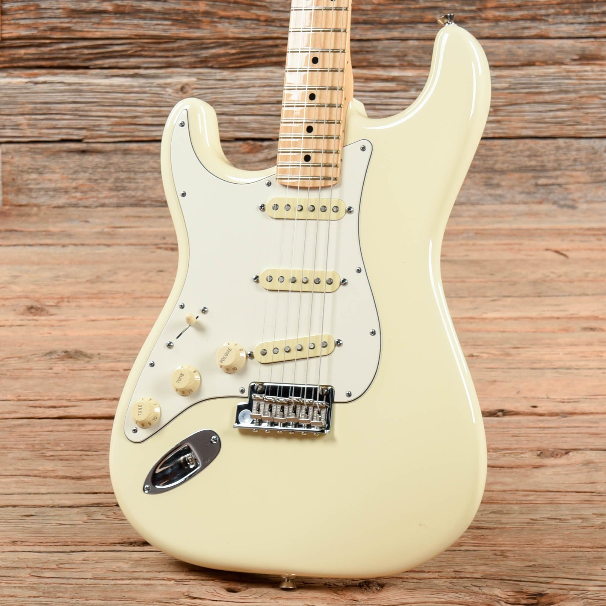 Fender American Standard Stratocaster Olympic White 2015 LEFTY Electric Guitars / Solid Body