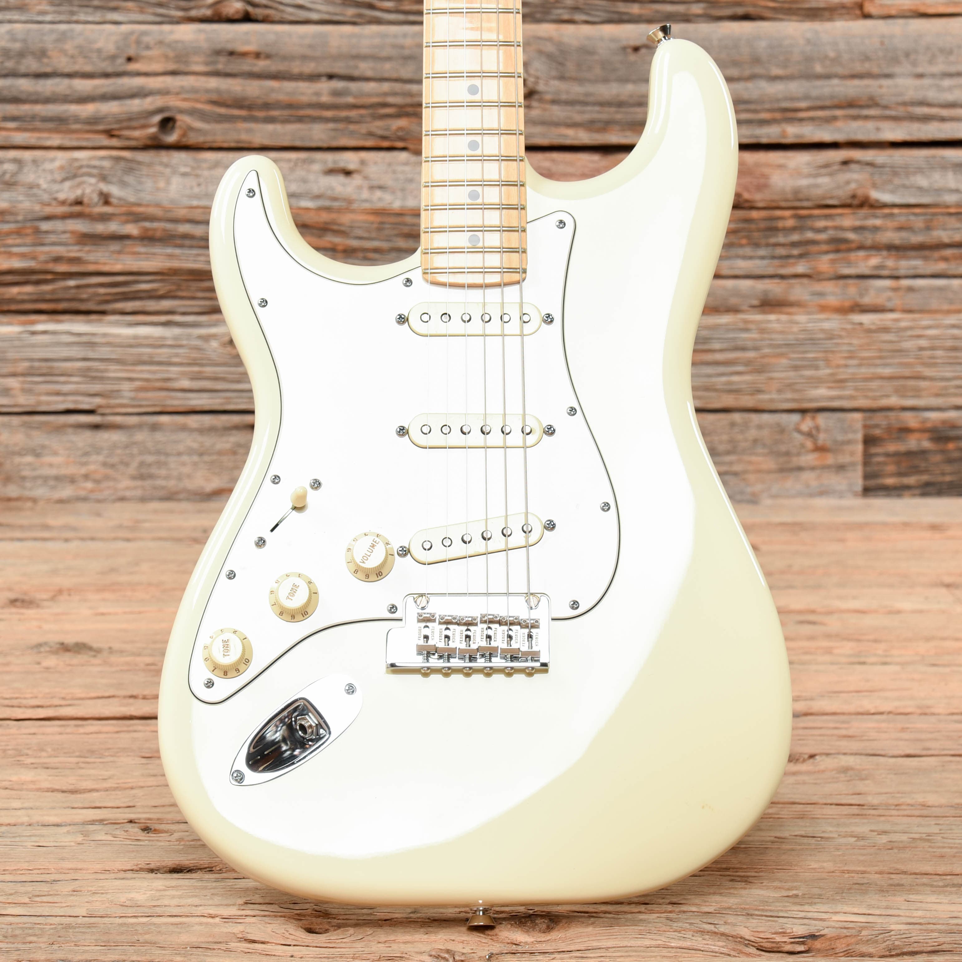 Fender American Standard Stratocaster Olympic White 2015 LEFTY Electric Guitars / Solid Body