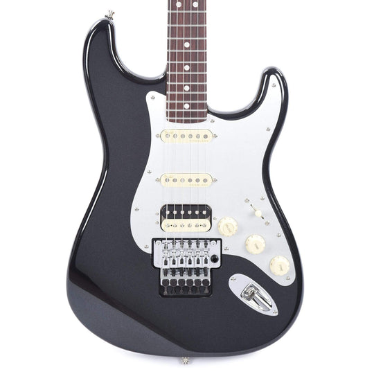 Fender American Ultra Luxe Stratocaster Floyd Rose HSS Mystic Black Electric Guitars / Solid Body