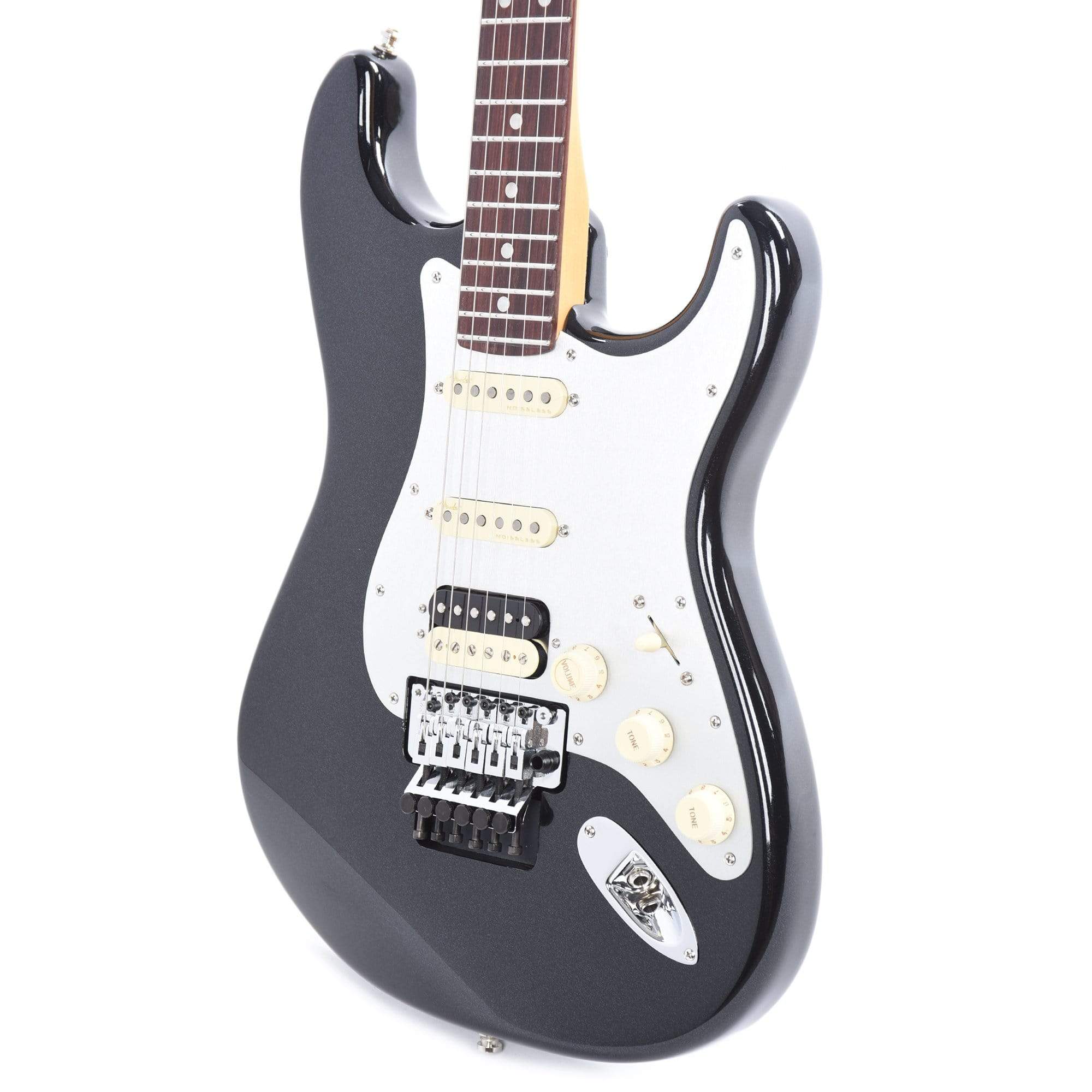 Fender American Ultra Luxe Stratocaster Floyd Rose HSS Mystic Black Electric Guitars / Solid Body